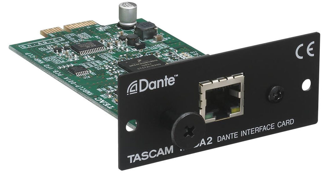 TASCAM IF-DA2 2-In / 2-Out Dante Interface Card for SS-R250N and SS-CDR250N  Audio Recorders