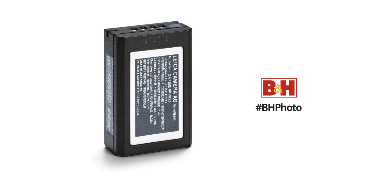 Leica BP-SCL5 Lithium-Ion Battery Pack (7.4V, 1100mAh) 24003 B&H