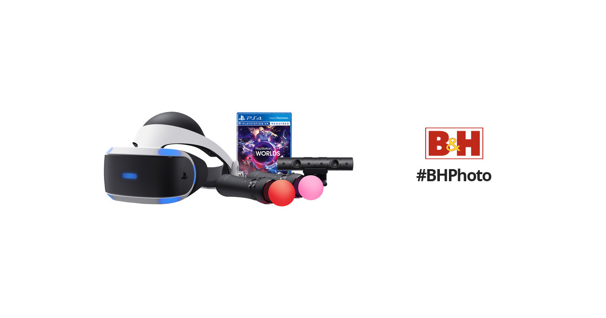 Refurbished PlayStation VR Worlds Bundle PS4 Headset 