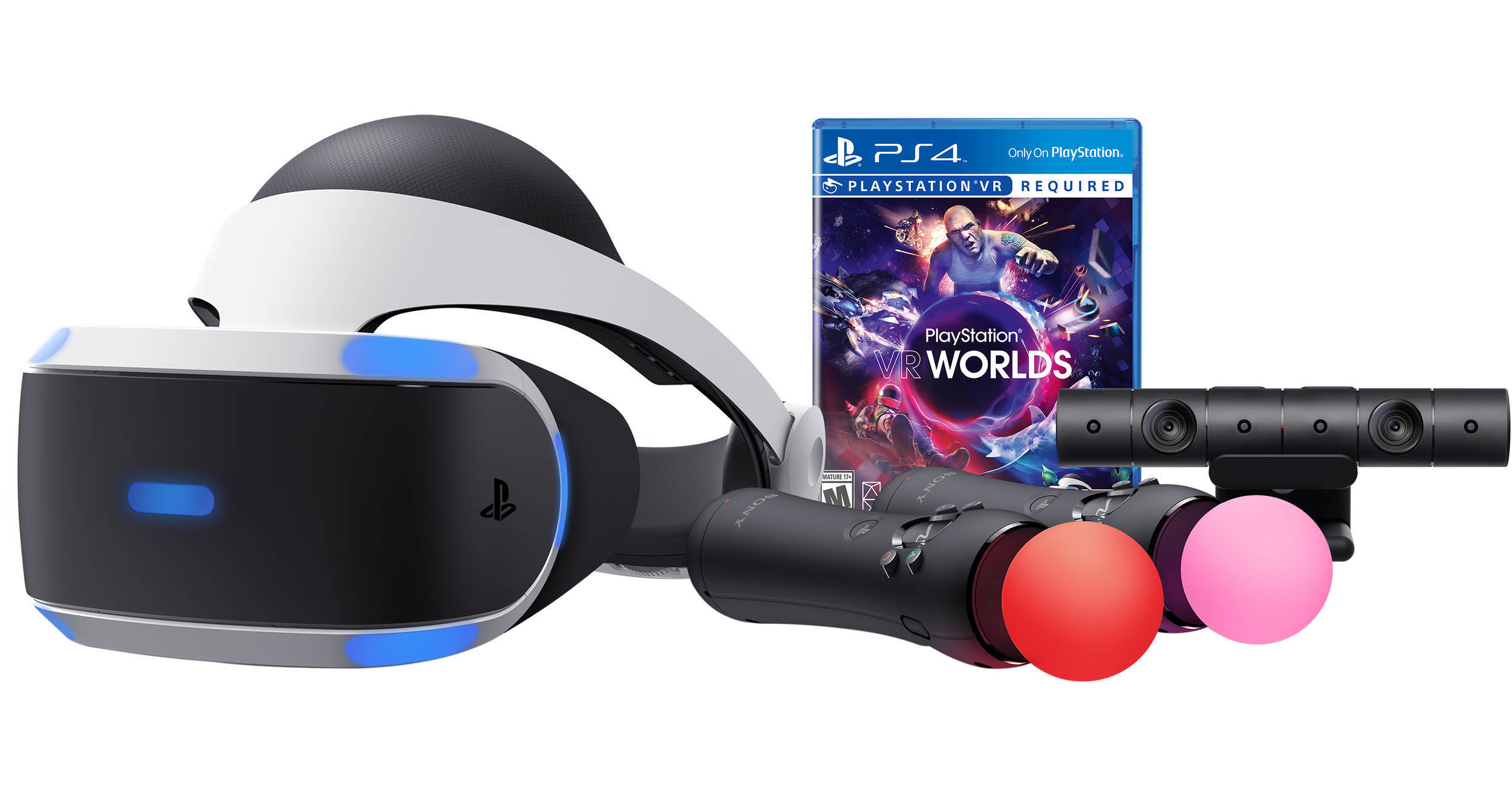 Refurbished PlayStation VR Worlds Bundle PS4 Headset 