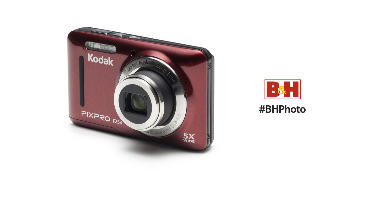 Kodak PIXPRO FZ53 Digital Camera (Red) FZ53-RD B&H Photo Video