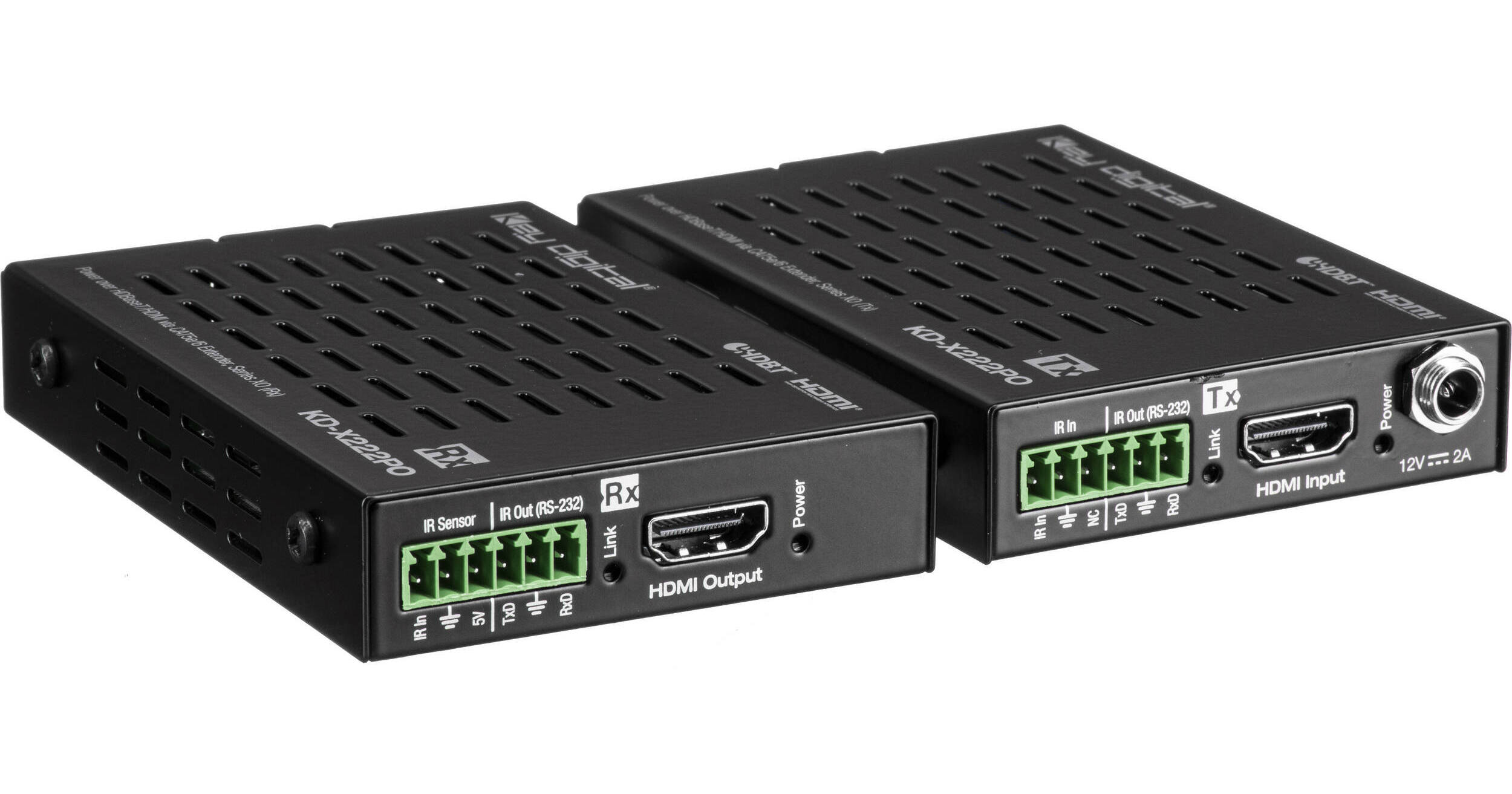 Key Digital HDBaseT 4K HDMI Extender Set with PoE, HDR KDX222PO