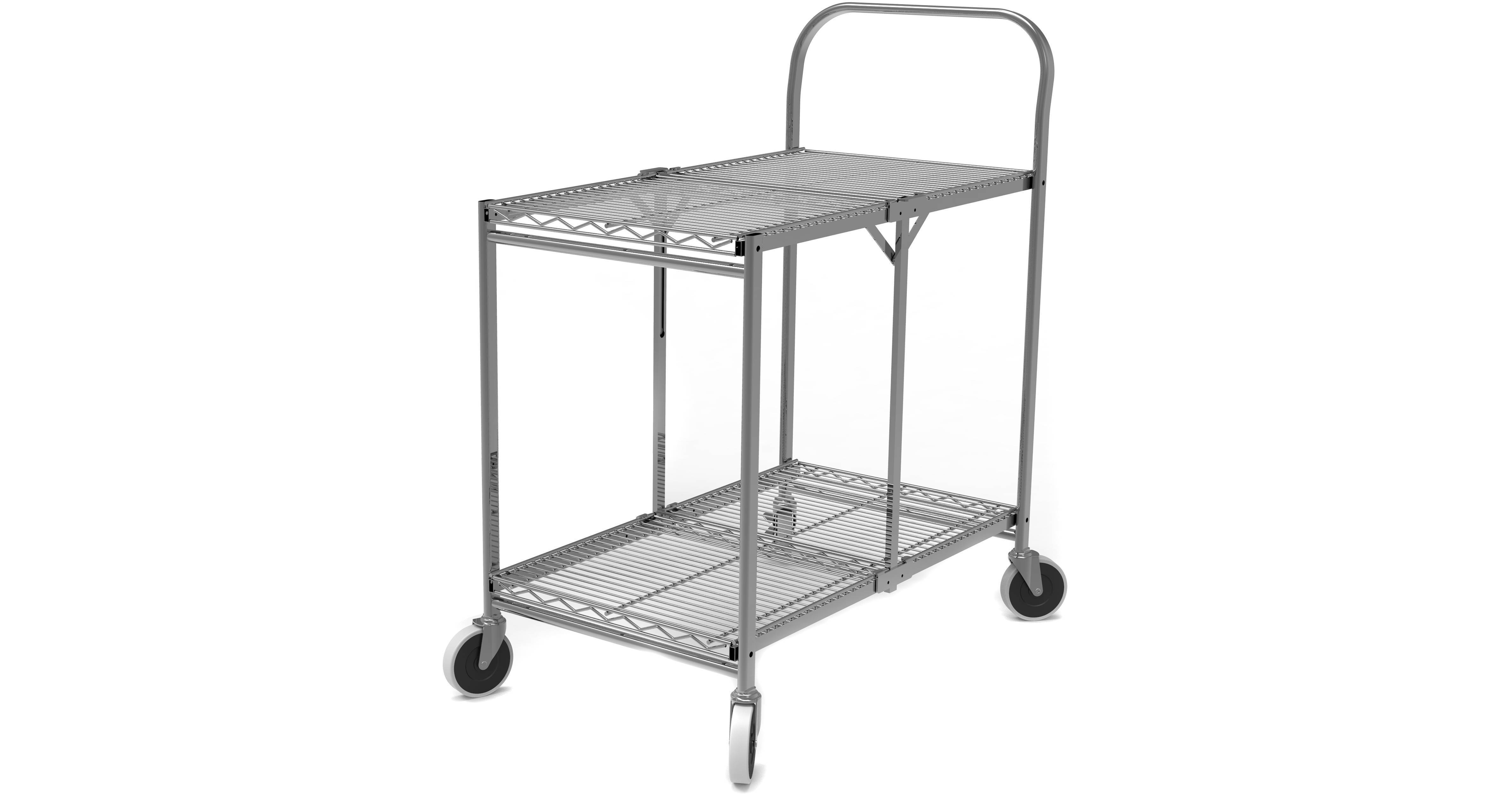 Luxor WSCC-3 - Three Shelf Collapsible Wire Utility Cart