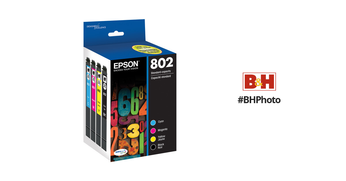 Epson 802 DURABrite Ultra Standard-Capacity Ink T802120-BCS B&H