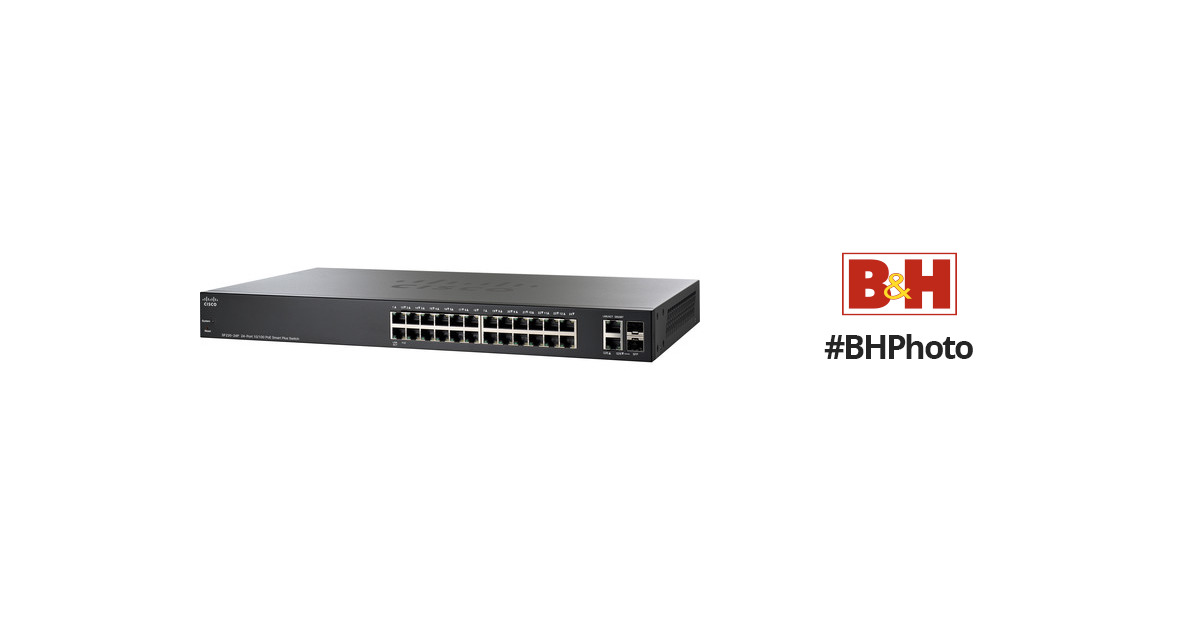 Cisco SF220 24-port 10/100 PoE Switch Ethernet avec Module SFP SF220-24P-K9 Refresh 