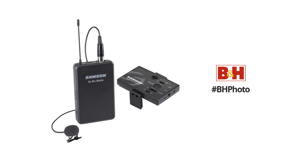 Samson Digital Sistema de micrófonos inalámbricos Go Mic Mobile Lavalier Negro 