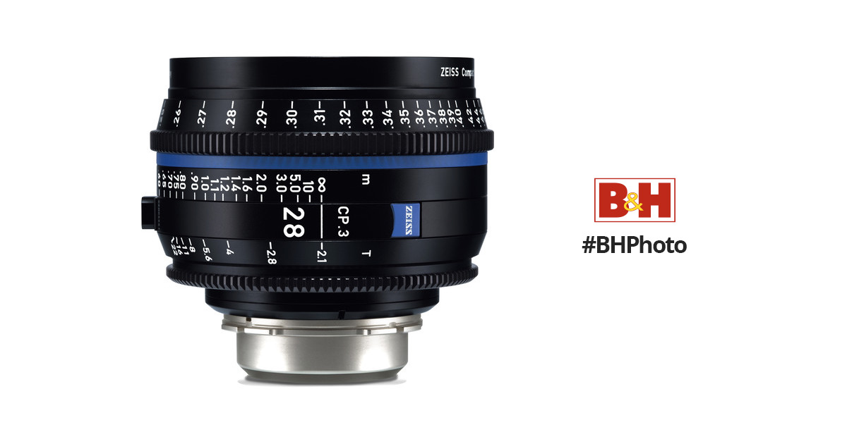 ZEISS CP.3 28mm T2.1 Compact Prime Lens (Sony E Mount, Feet)