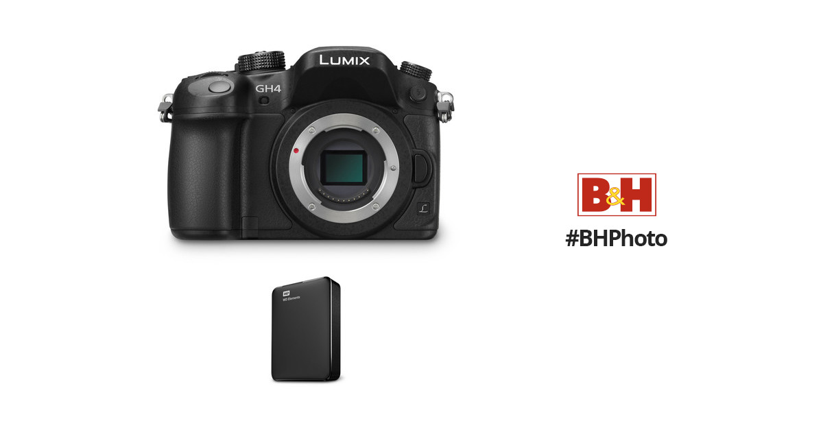カメラ デジタルカメラ Panasonic Lumix DMC-GH4 Mirrorless Micro Four DMCGH4KBODY-SK B&H