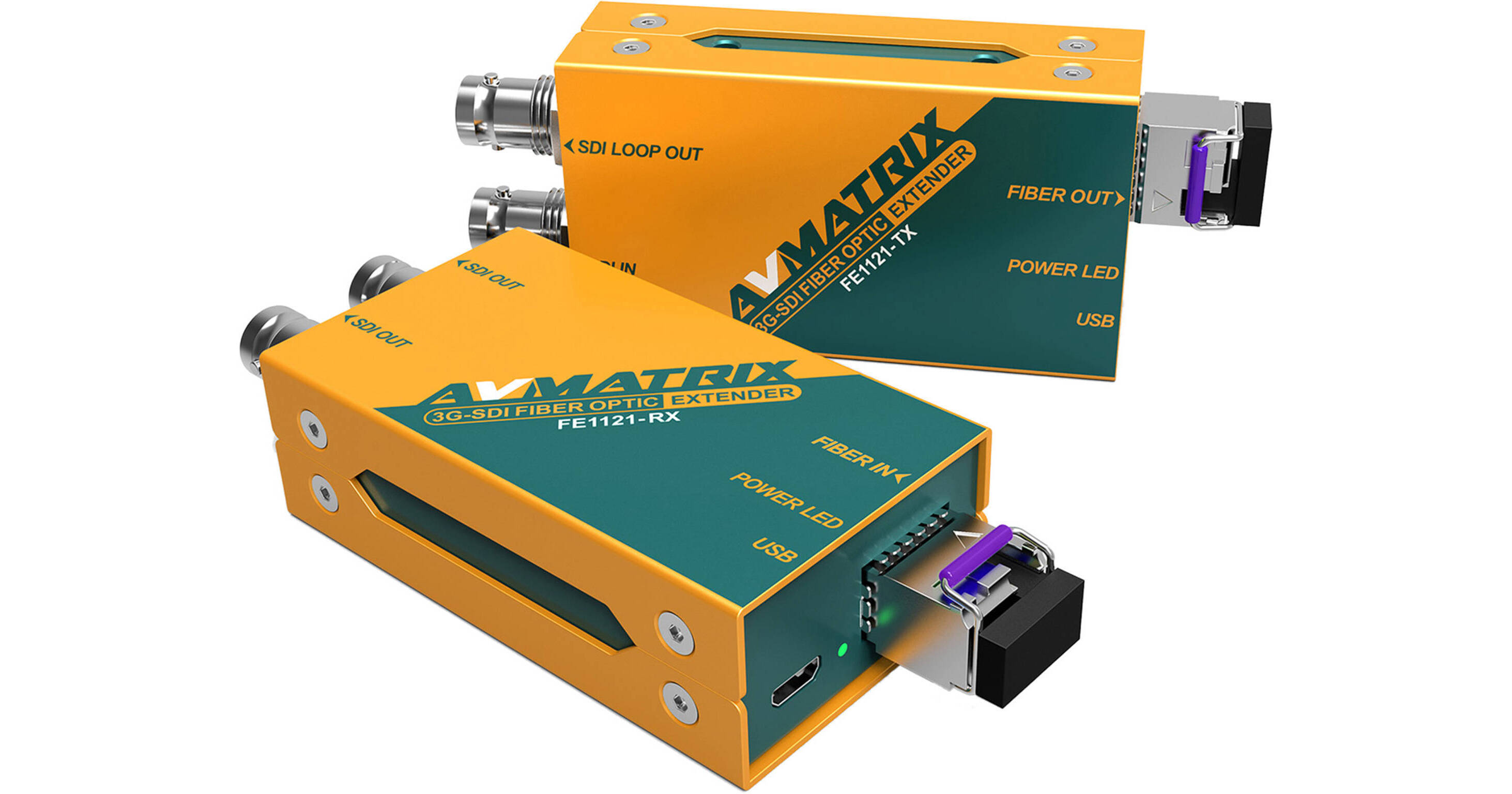 AVMATRIX 3G-SDI Fiber Optic Extender Transmitter & Receiver Set