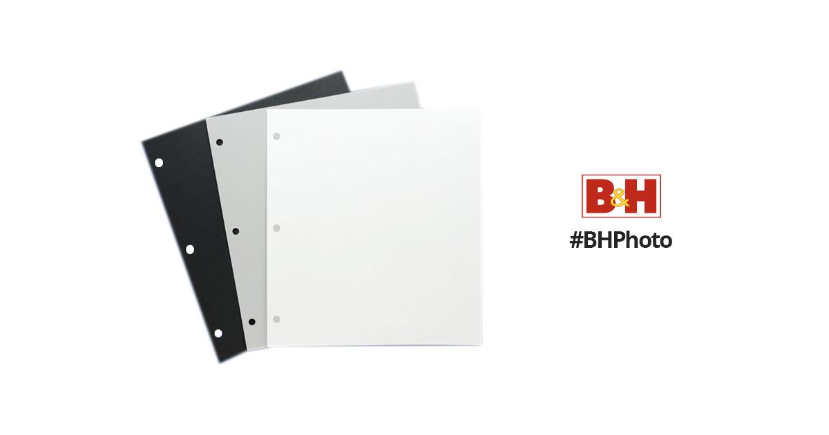 Archival Methods 10x11 Archival 3-Hole Mounting Pages, Gray
