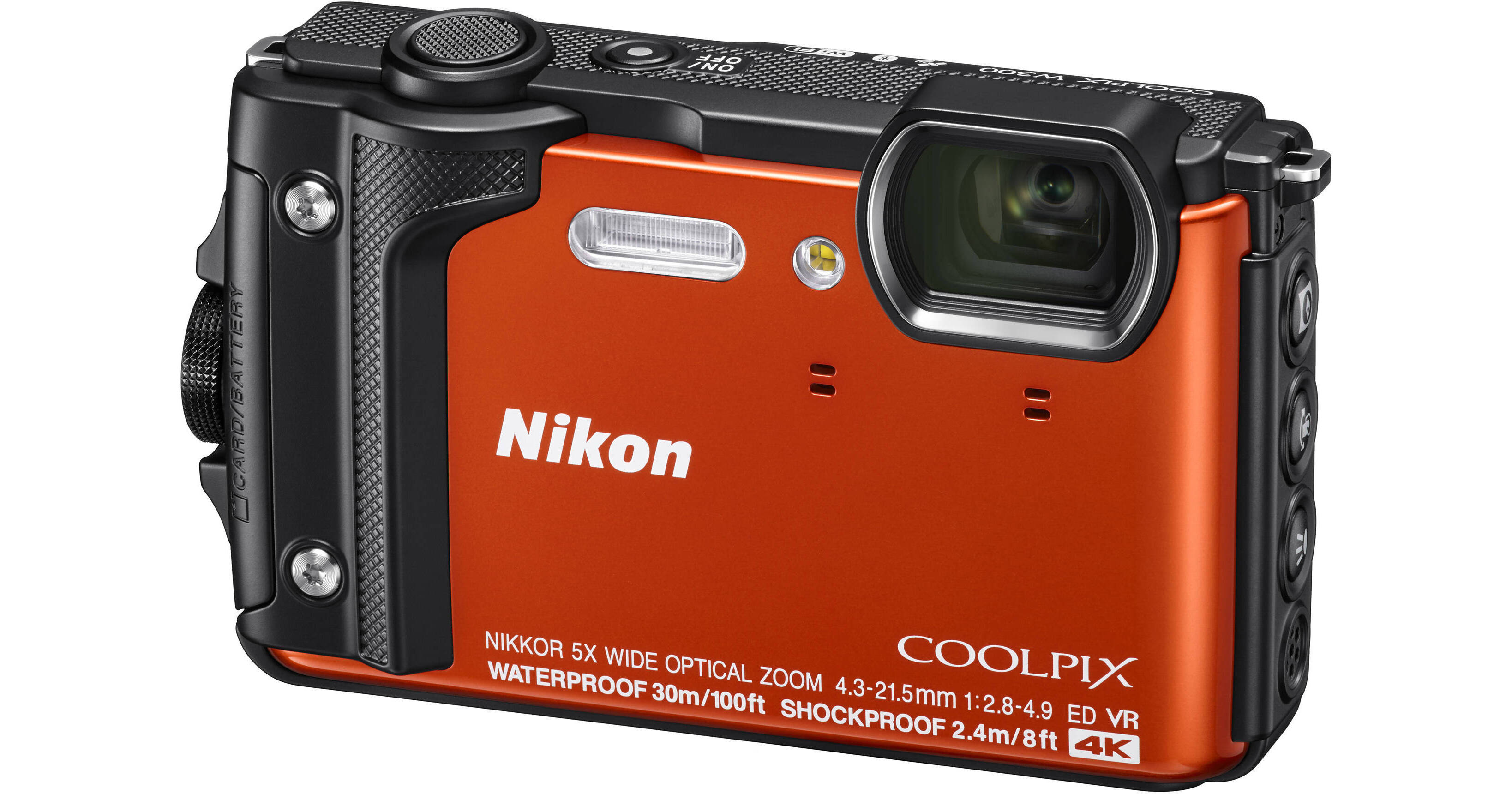 Nikon COOLPIX W300 Digital Camera (Orange) 26524 B&H Photo Video