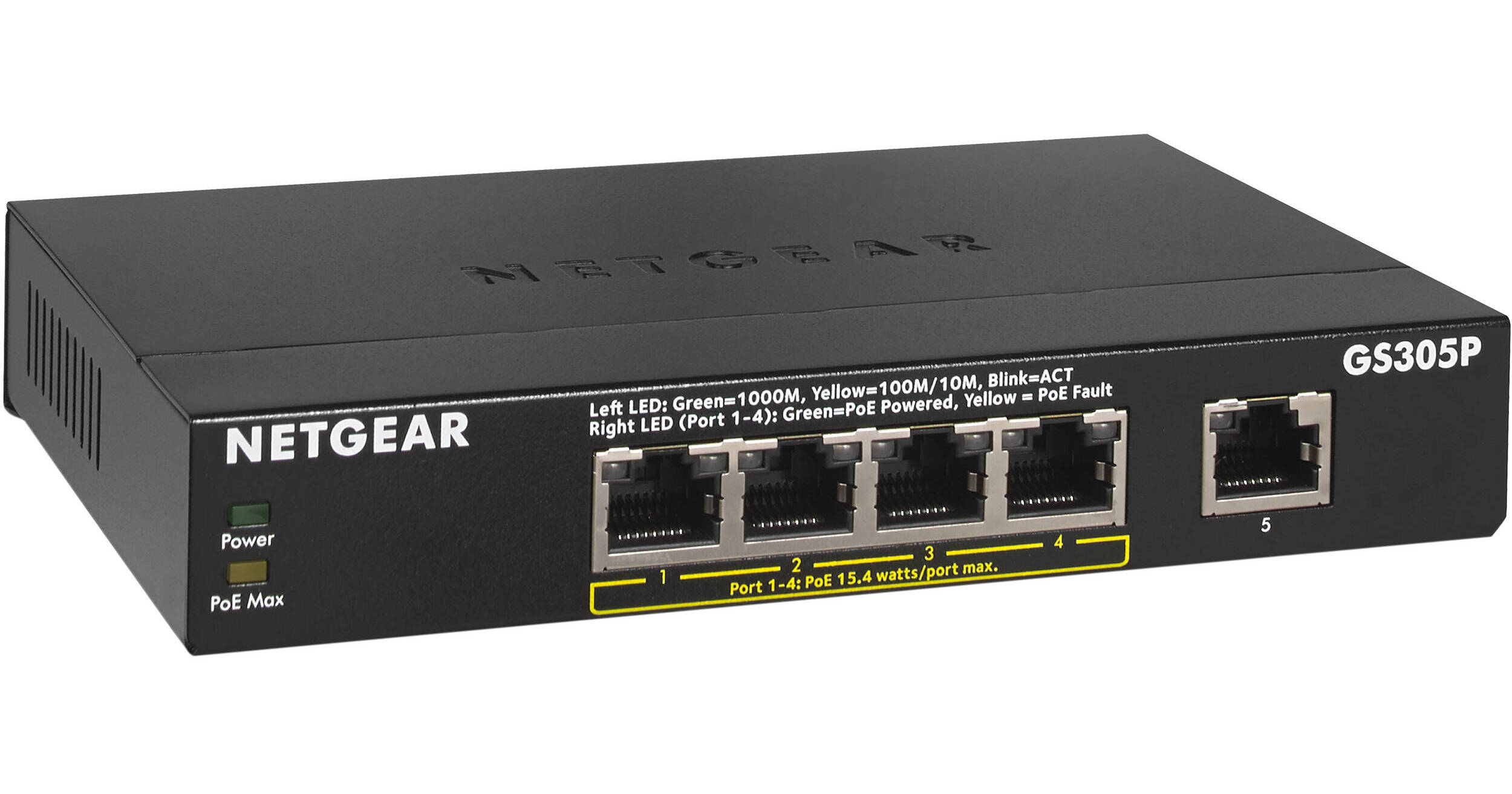 Netgear GS305P Essentials Series 5Port Gigabit GS305P100NAS