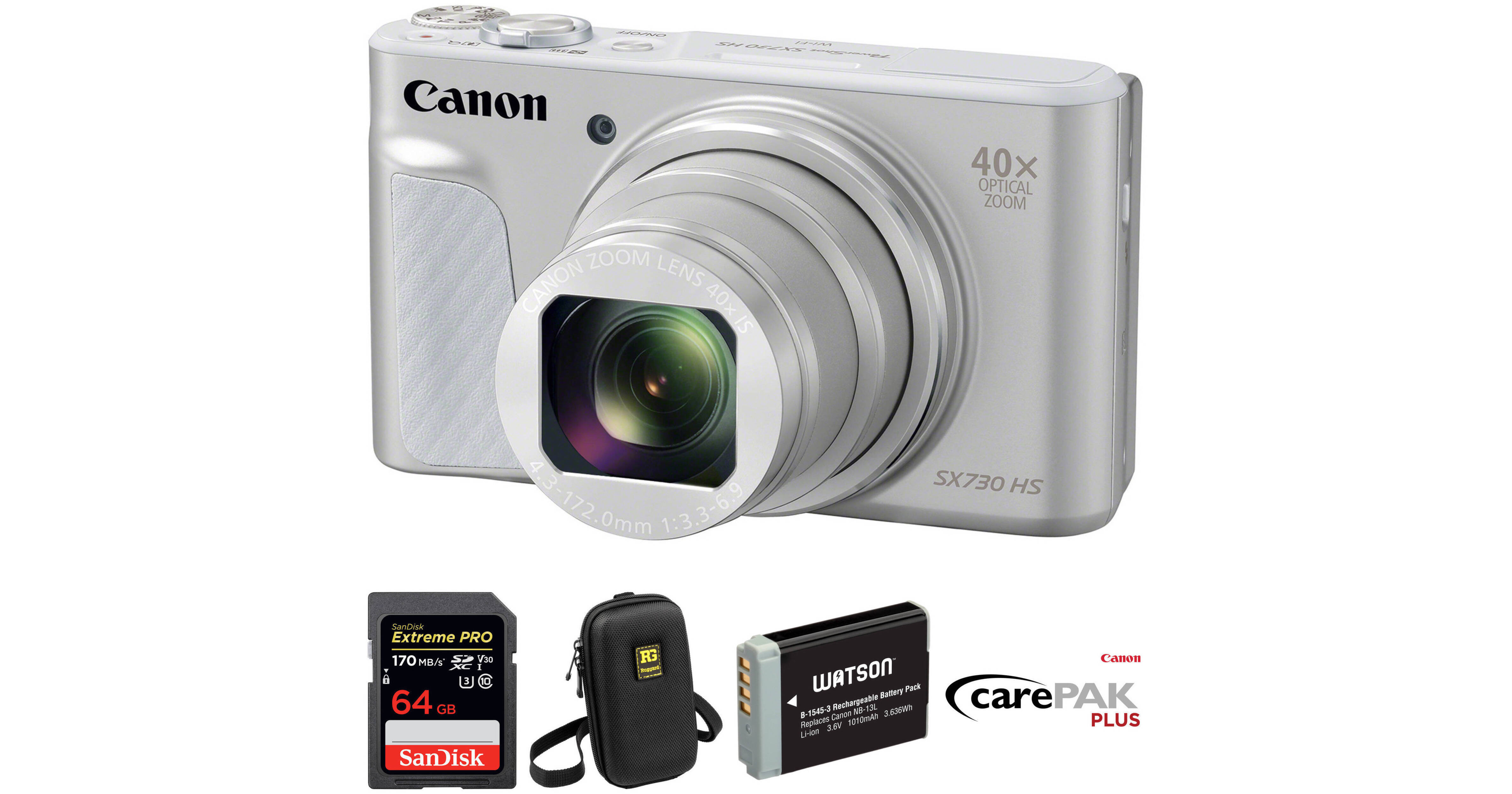 Canon PowerShot SX730 HS Digital Camera Deluxe Kit (Silver) B&H