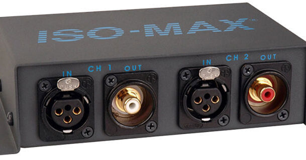 Jensen Transformers Iso-Max PC-2XR - 2-Channel Pro-to-Consumer Line  Isolator (XLR In/ RCA Out)