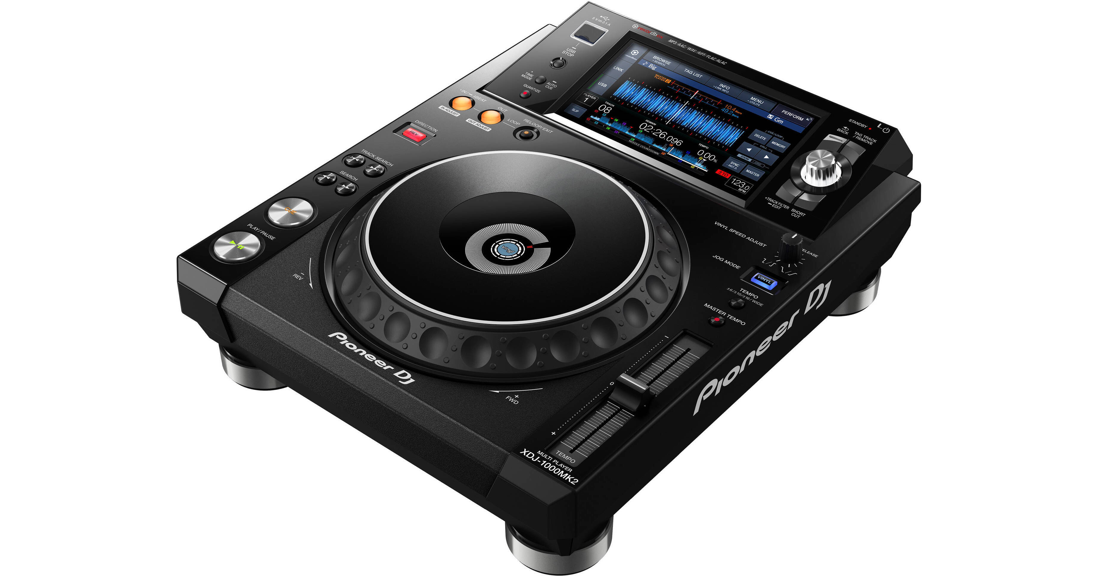 Pioneer DJ XDJ-1000MK2 - High-Performance Multi-Player DJ Deck with Touch  Screen