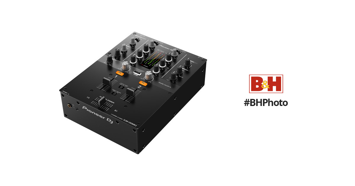 Pioneer DJ DJM-250MK2 2-Channel DJ Mixer (Black) DJM-250MK2 B&H