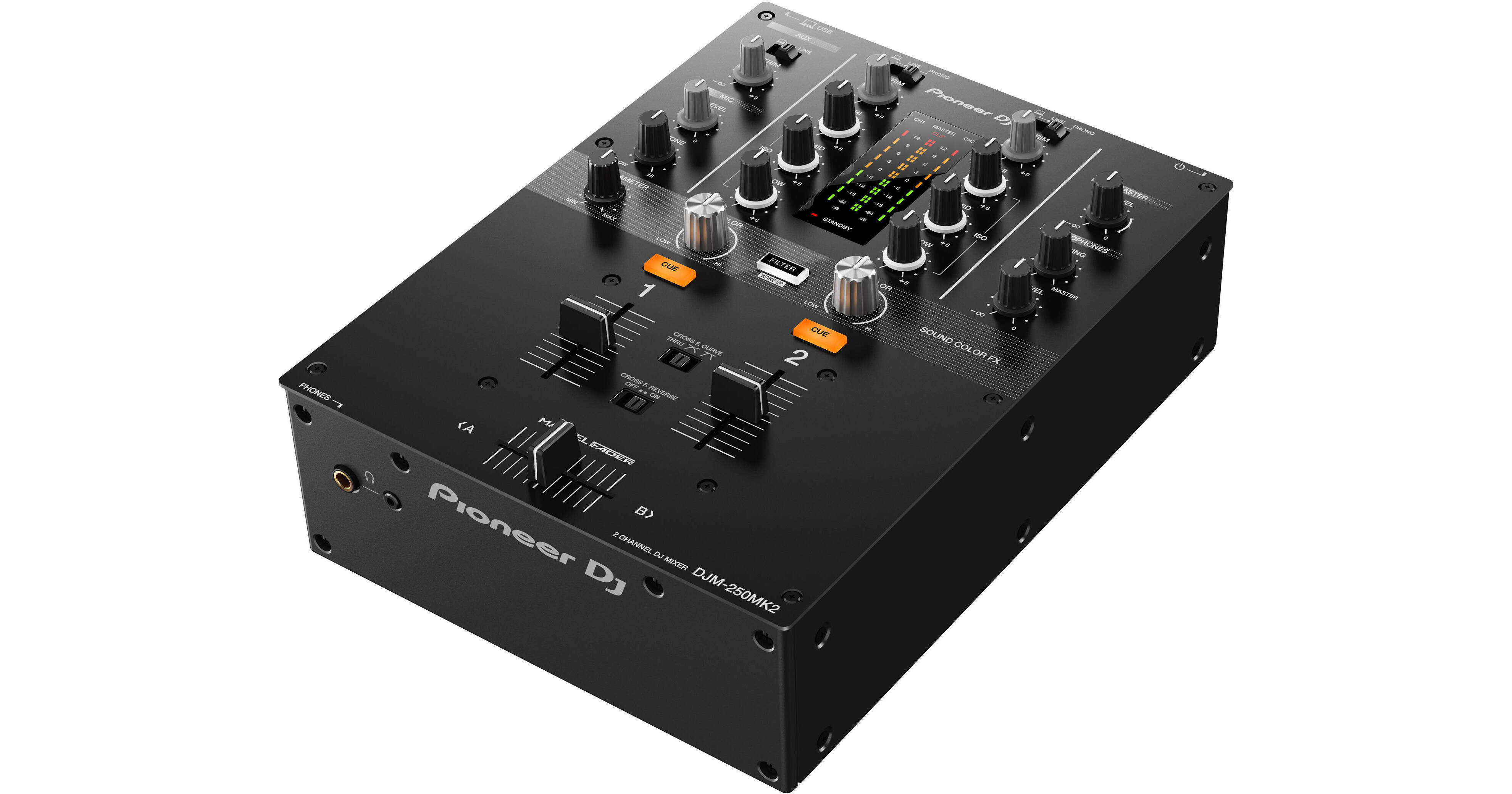 Pioneer DJ DJM-250MK2 2-Channel DJ Mixer (Black) DJM-250MK2 Bu0026H