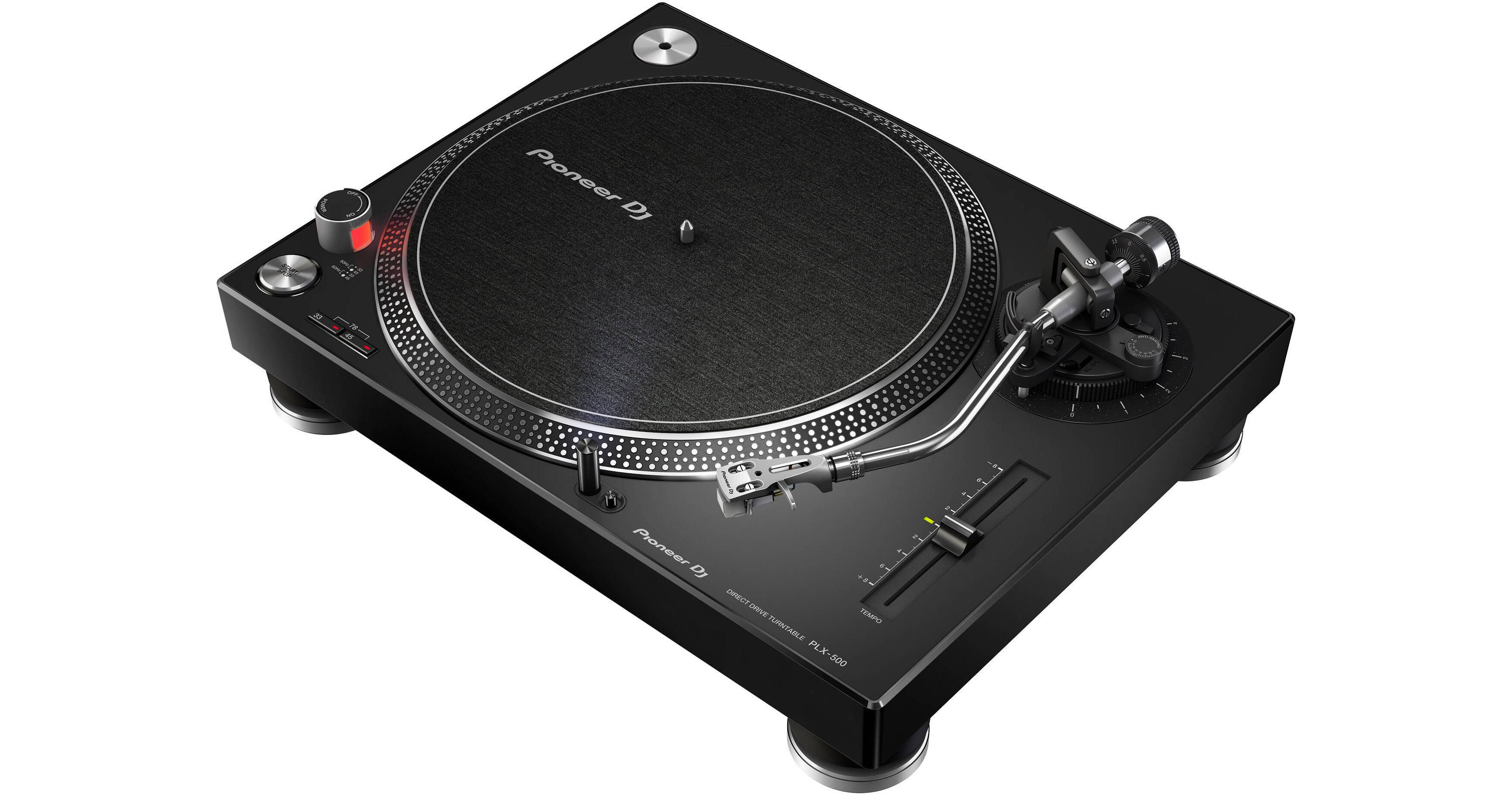 Pioneer DJ PLX-500-K High-Torque, Direct-Drive Turntable (Black)