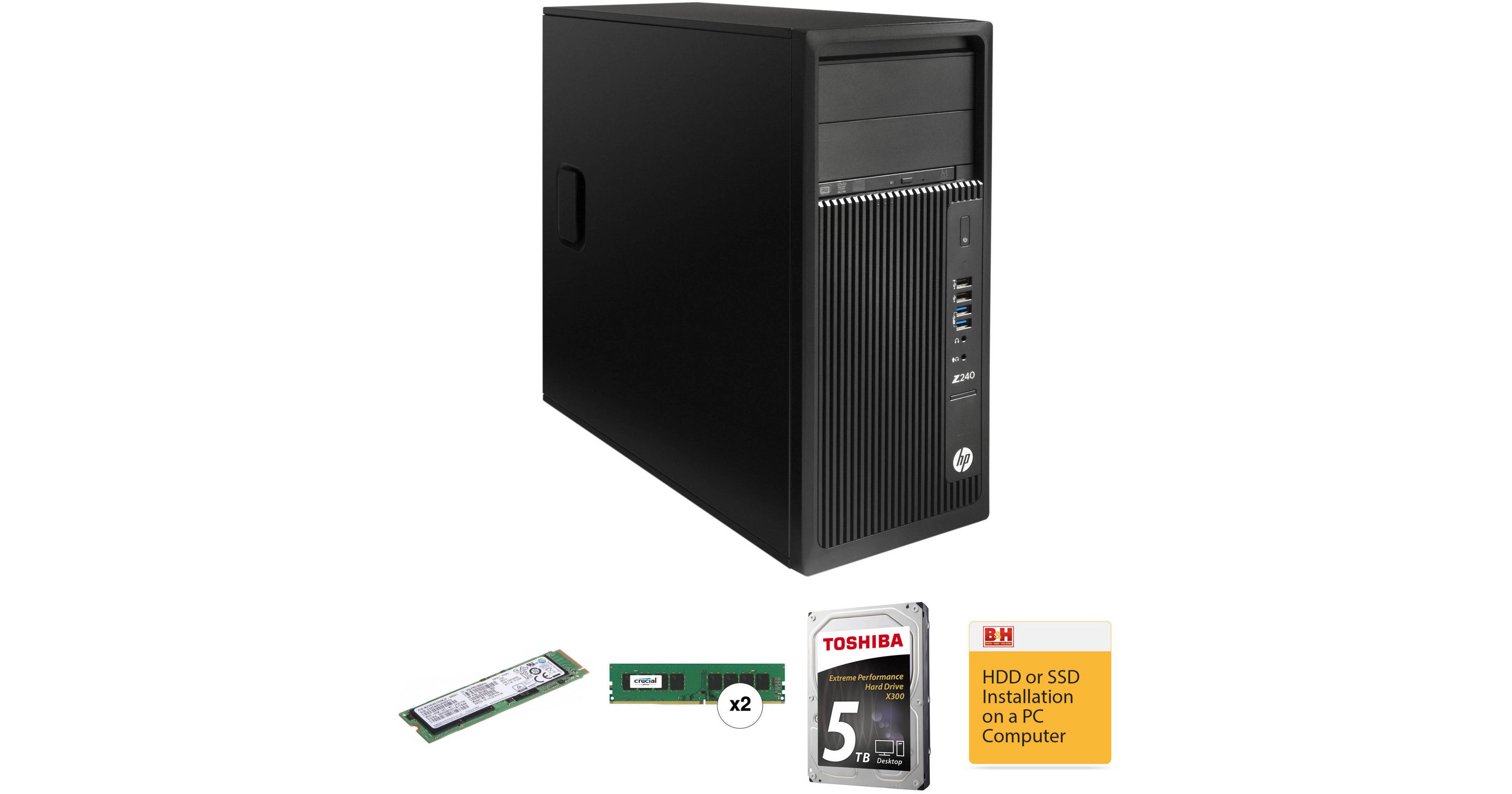 HP HP Z240 Series Tower B&H Custom Workstation B&H Photo Video