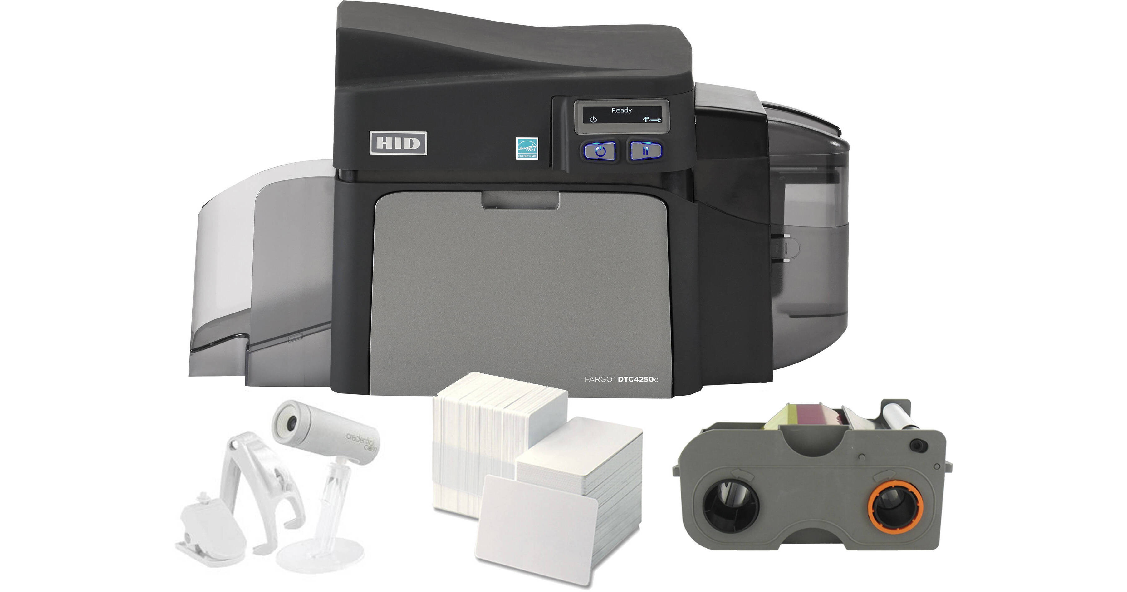 Fargo DTC4250e SingleSided Printer with cam, FullColor