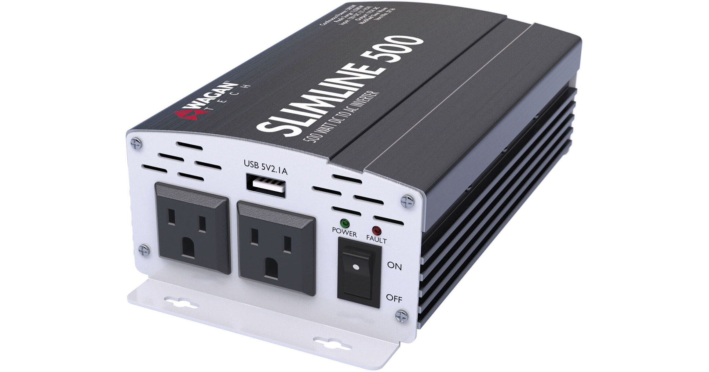 WAGAN SlimLine 500W 12 VDC To 115 VAC Power Inverter 3716 B&H