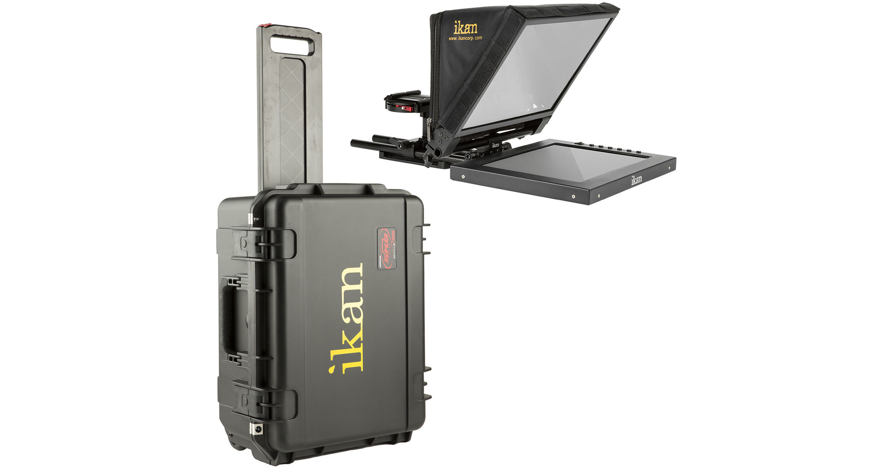 ikan PT1200 Teleprompter Travel Kit with Rolling Hard PT1200TK