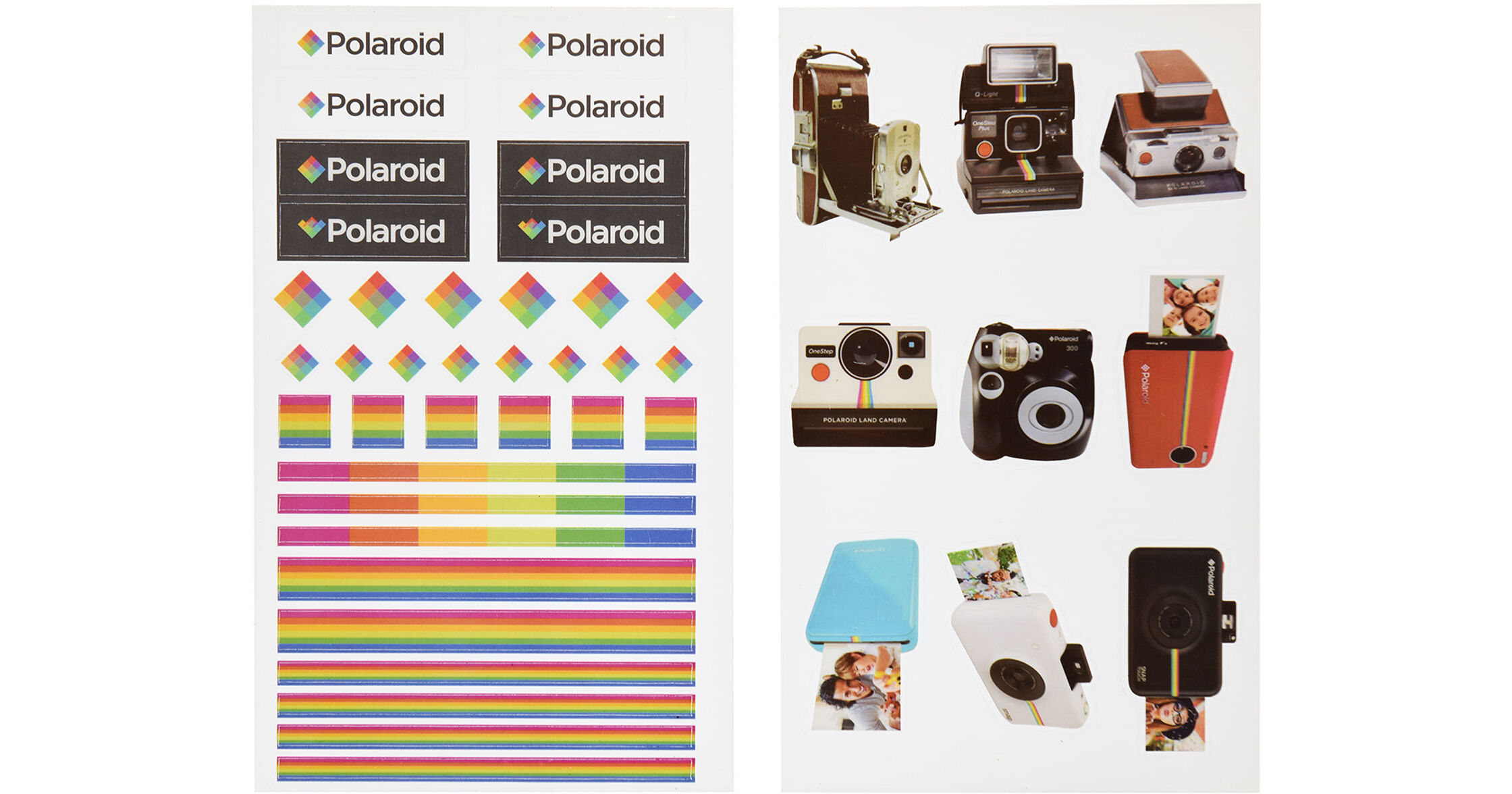 Polaroid Scrapbook Stickers (Polaroid Logo) PL2X3SPLRLOGO B&H