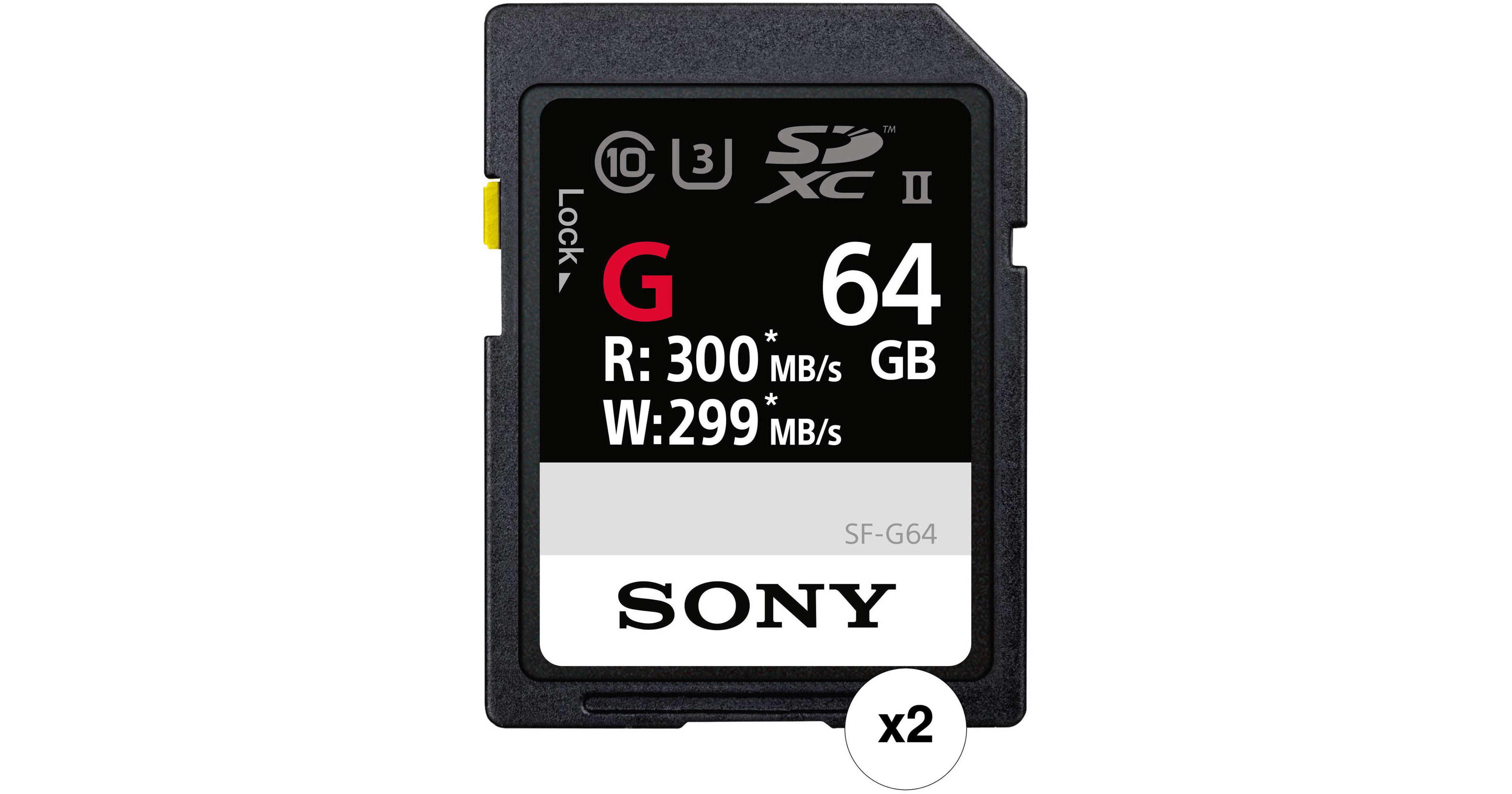 Sony 64GB SFG Series UHSII SDXC Memory Card (2Pack) B&H