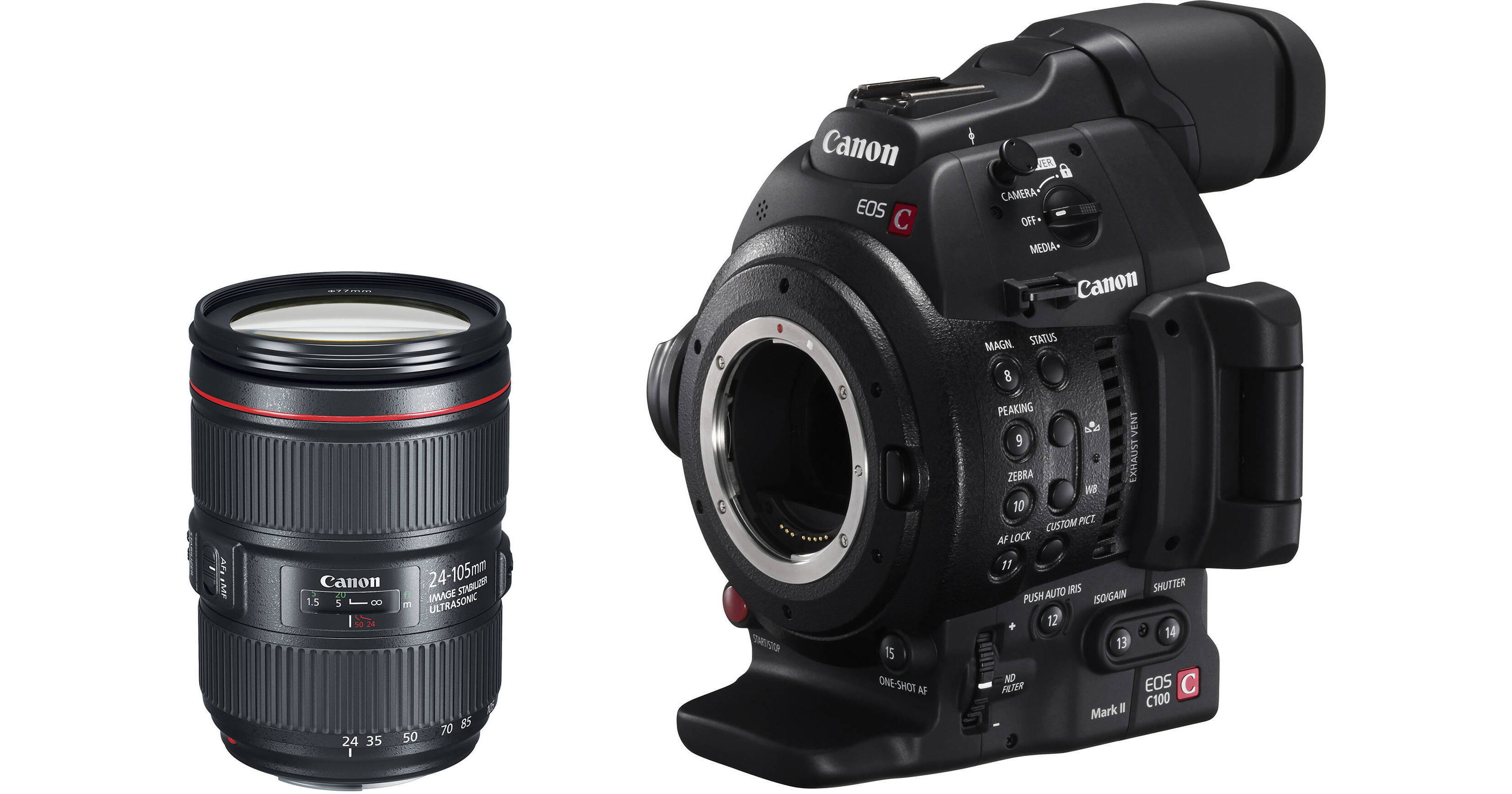 Canon EOS C100 Mark II with Dual Pixel CMOS AF & EF 2245C002 B&H