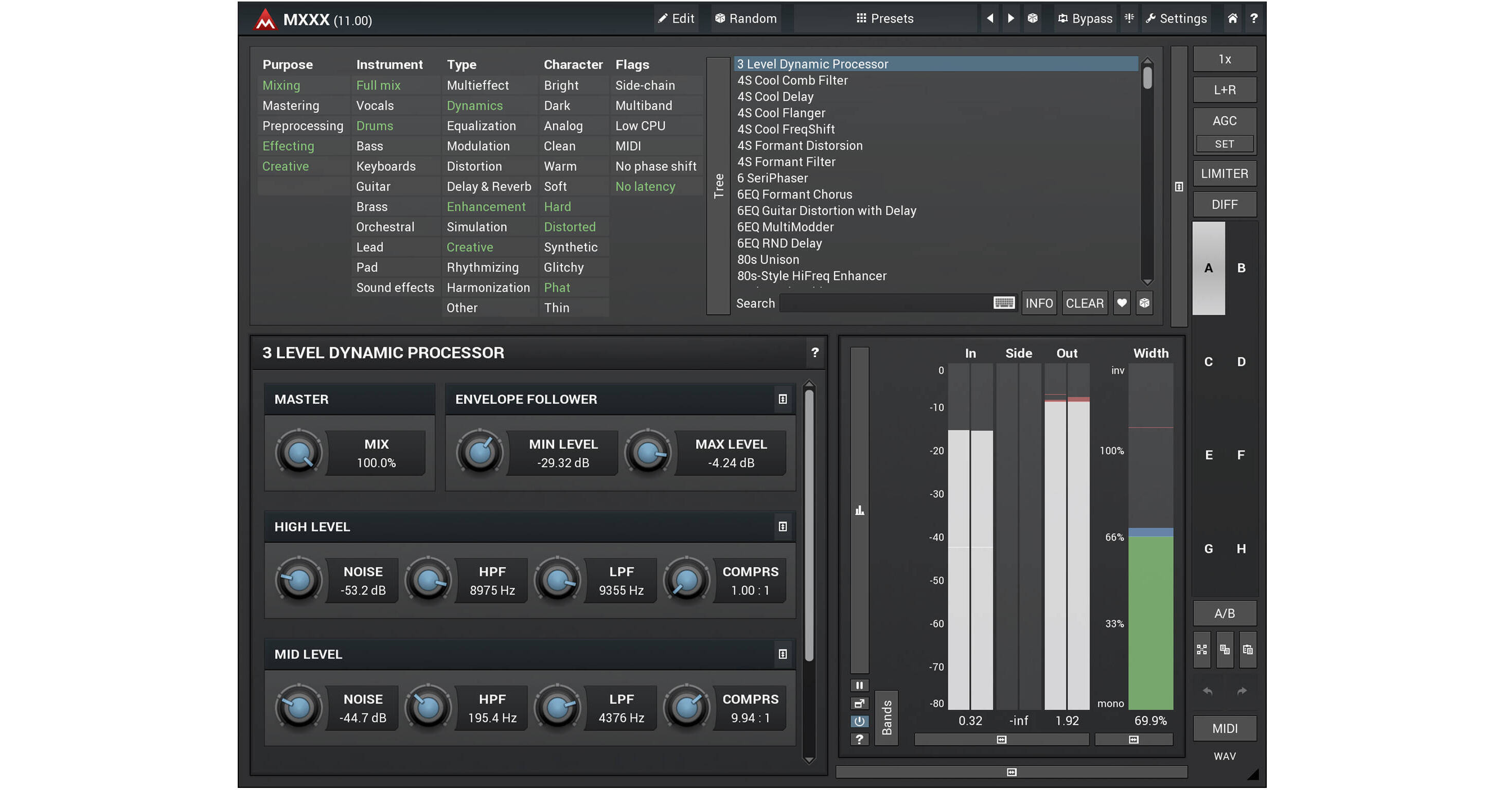 MeldaProduction MXXXCore Modular MultiFX Rack PlugIn 1130301