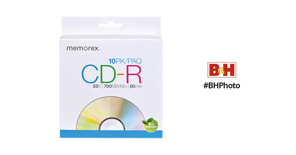10 Pack Memorex 700Mb/80 Minute 52X CD-R 32020033356 
