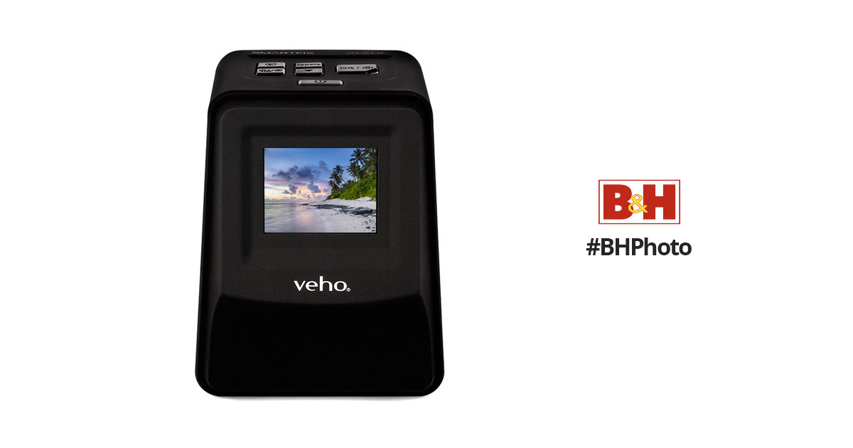 VFS-014-SF Veho Smartfix Portable Negative Film & Slide Scanner with 135 Slider Trays for 135/110/126 Black 