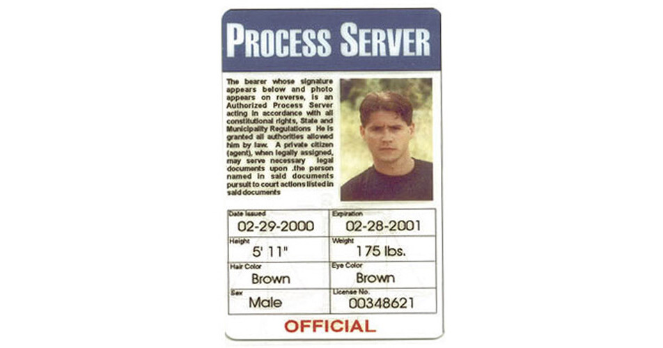 Process Server Id Card