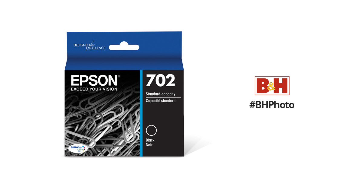 Epson 702 Black Durabrite Ultra Standard Capacity Ink T702120 S 7842