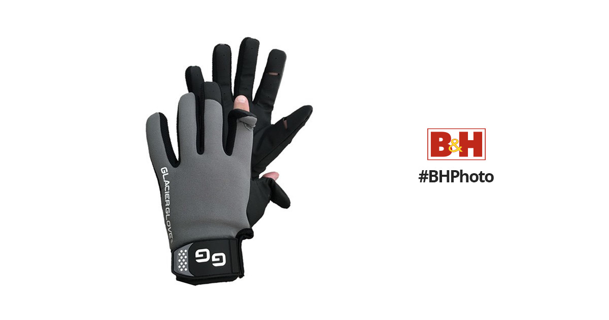 Glacier Glove Lightweight Pro Angler Slit Finger Glove 781BK-L