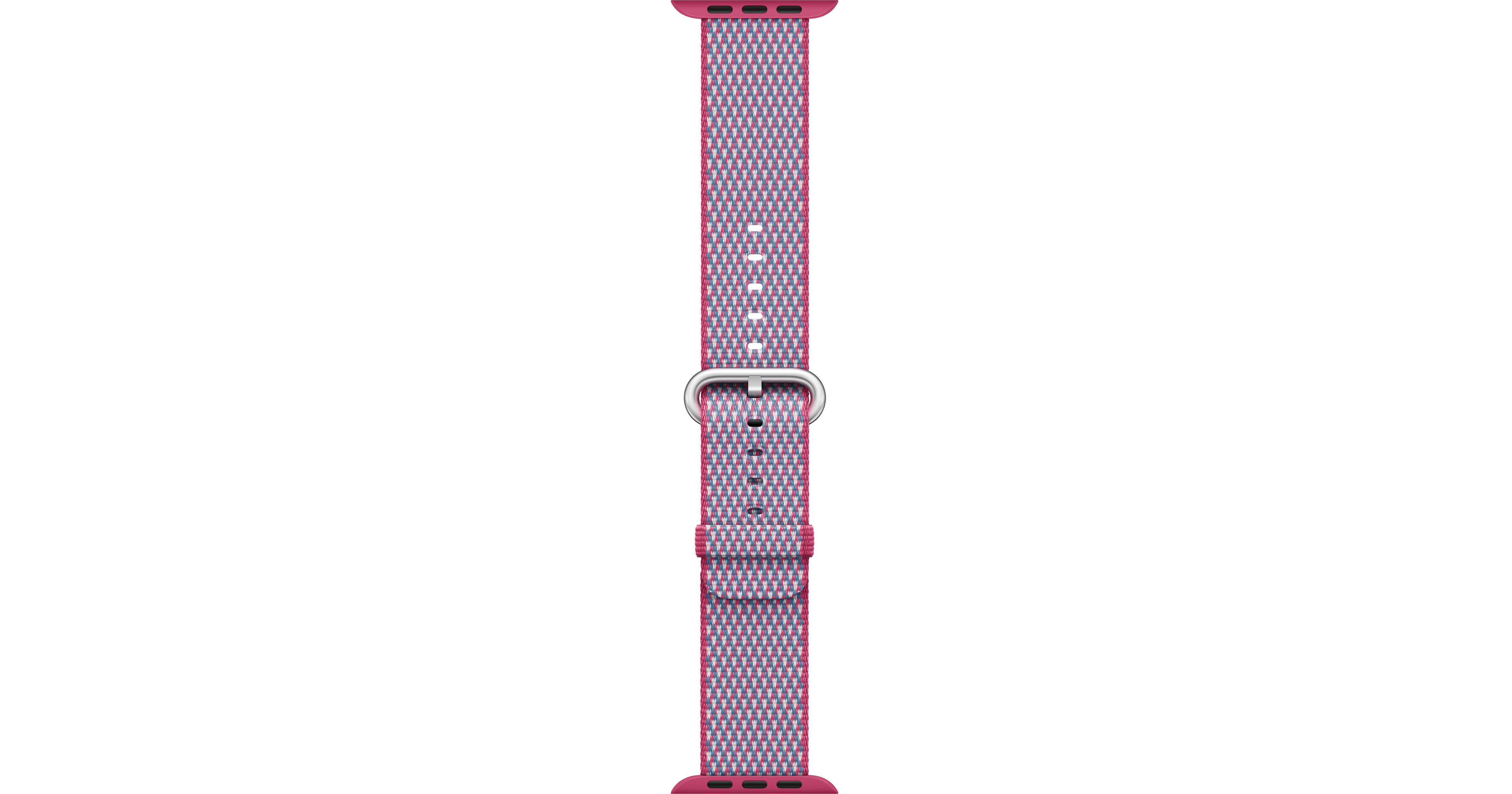 Apple Watch Woven Nylon Band (38mm/40mm, Berry Check) MQVD2AM/A