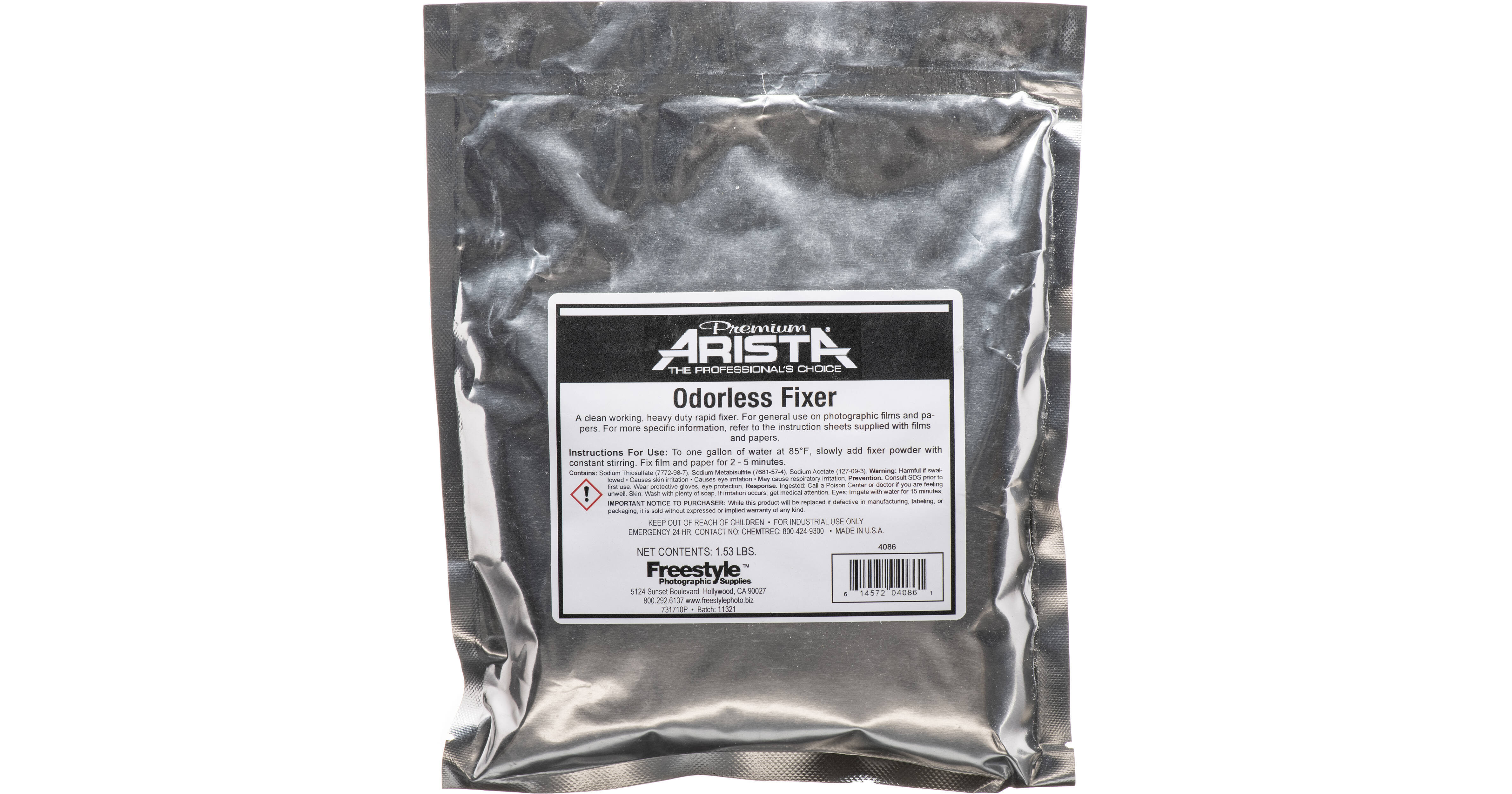 Arista Premium Odorless Powder Fixer (To Make 1 gal) 4086 B&H