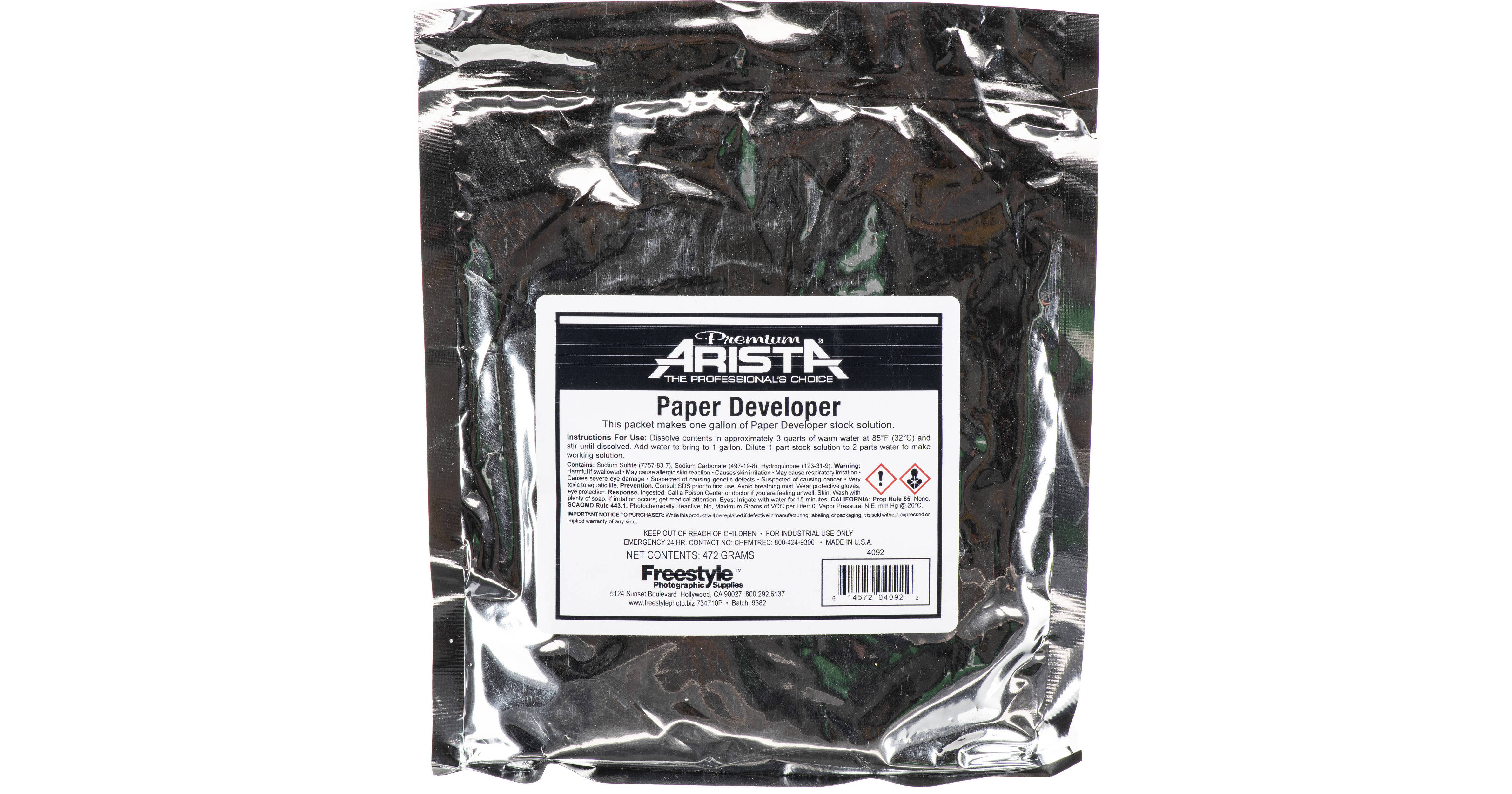 Arista Premium Powder Paper Developer (To Make 1 gal) 4092 B&H