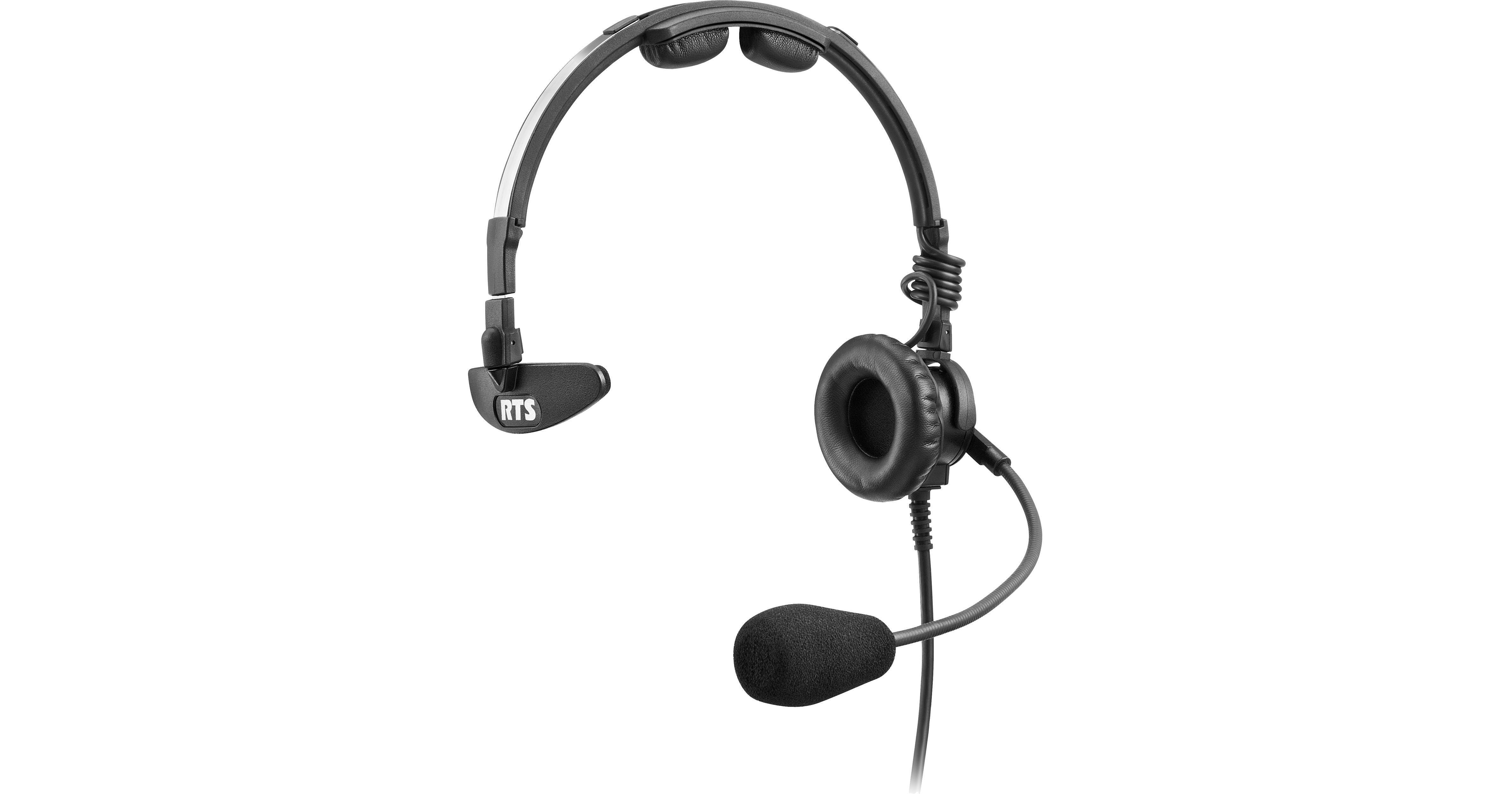 Telex LH-300 Lightweight RTS Single-Sided Broadcast Headset (XLR 4-Pin Male  Connector, Dynamic Microphone)