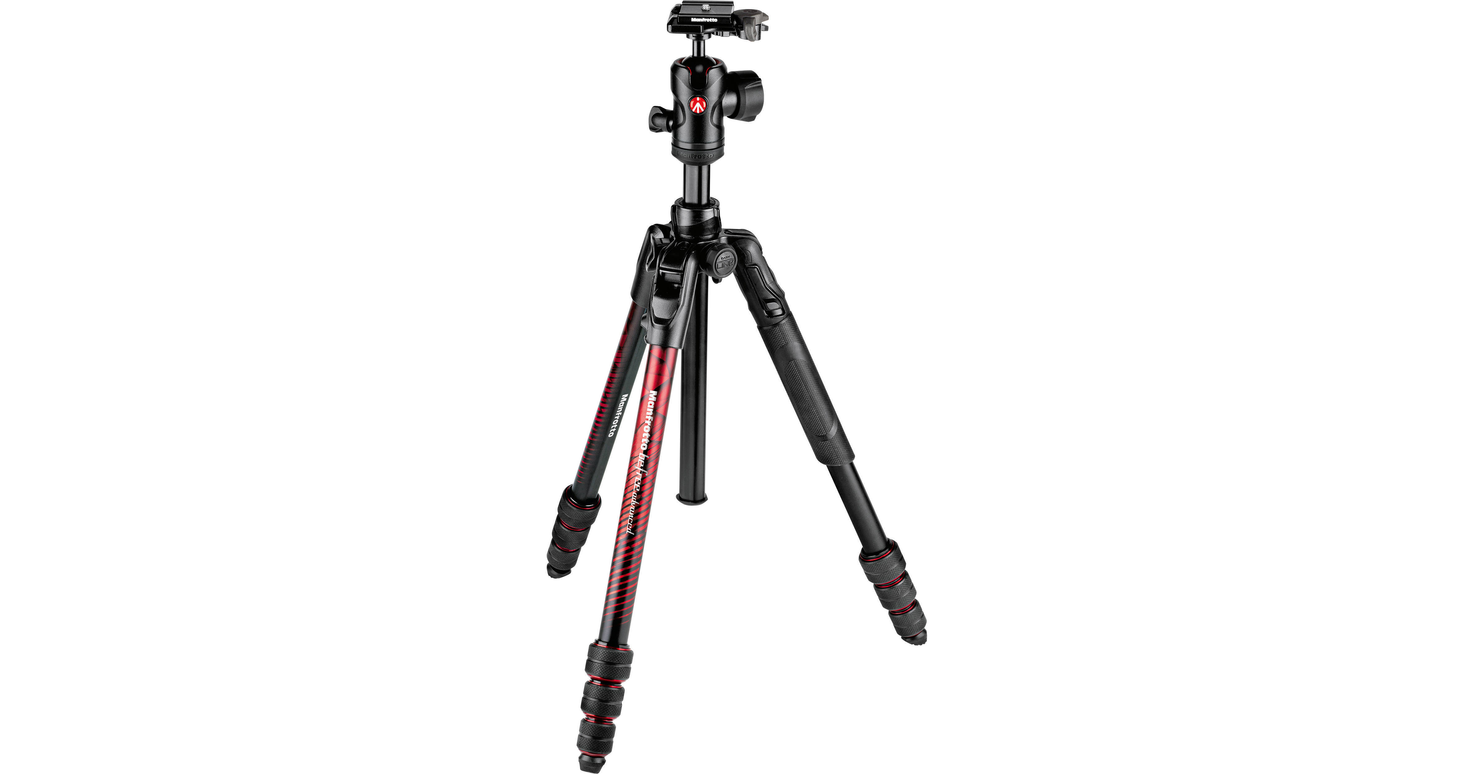 Manfrotto Befree Advanced Travel Aluminum Tripod with 494 Ball Head (Twist  Locks, Red)