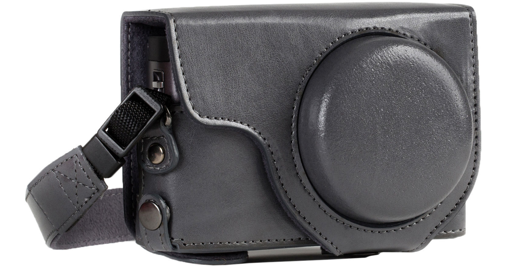 MegaGear Ever Ready PU Leather Case And Strap For Can MG1186 B&H