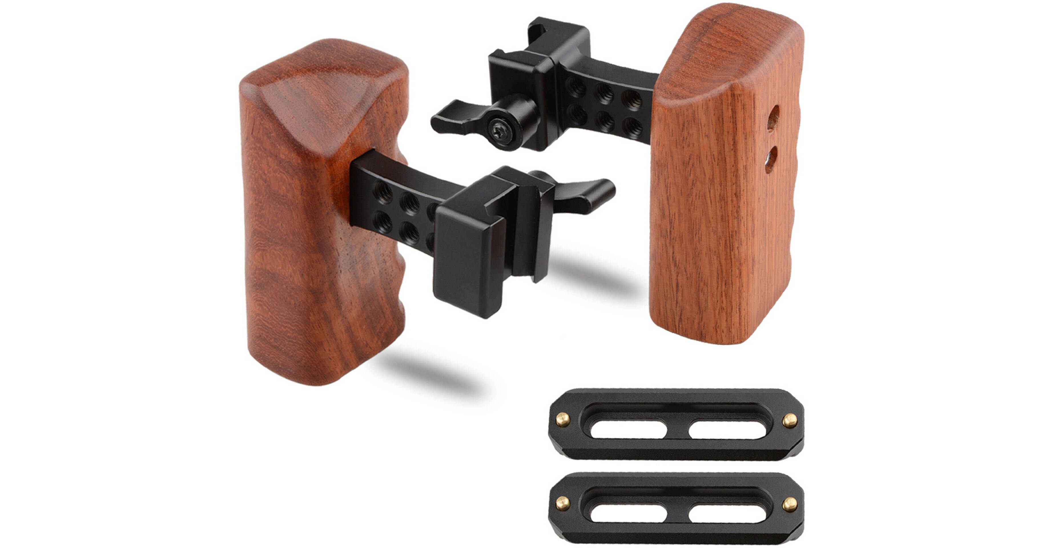CAMVATE Quick Release Wood Handgrips with NATO Rail Clamps C1541
