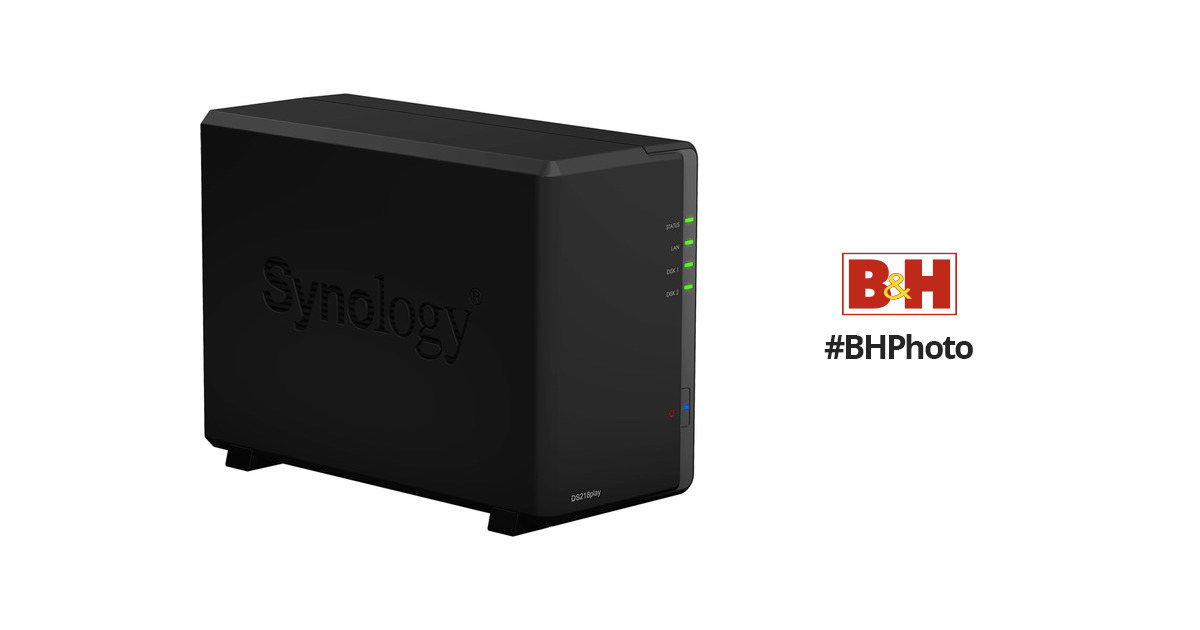 PC/タブレット PC周辺機器 Synology DiskStation DS218play 2-Bay NAS Enclosure DS218PLAY B&H