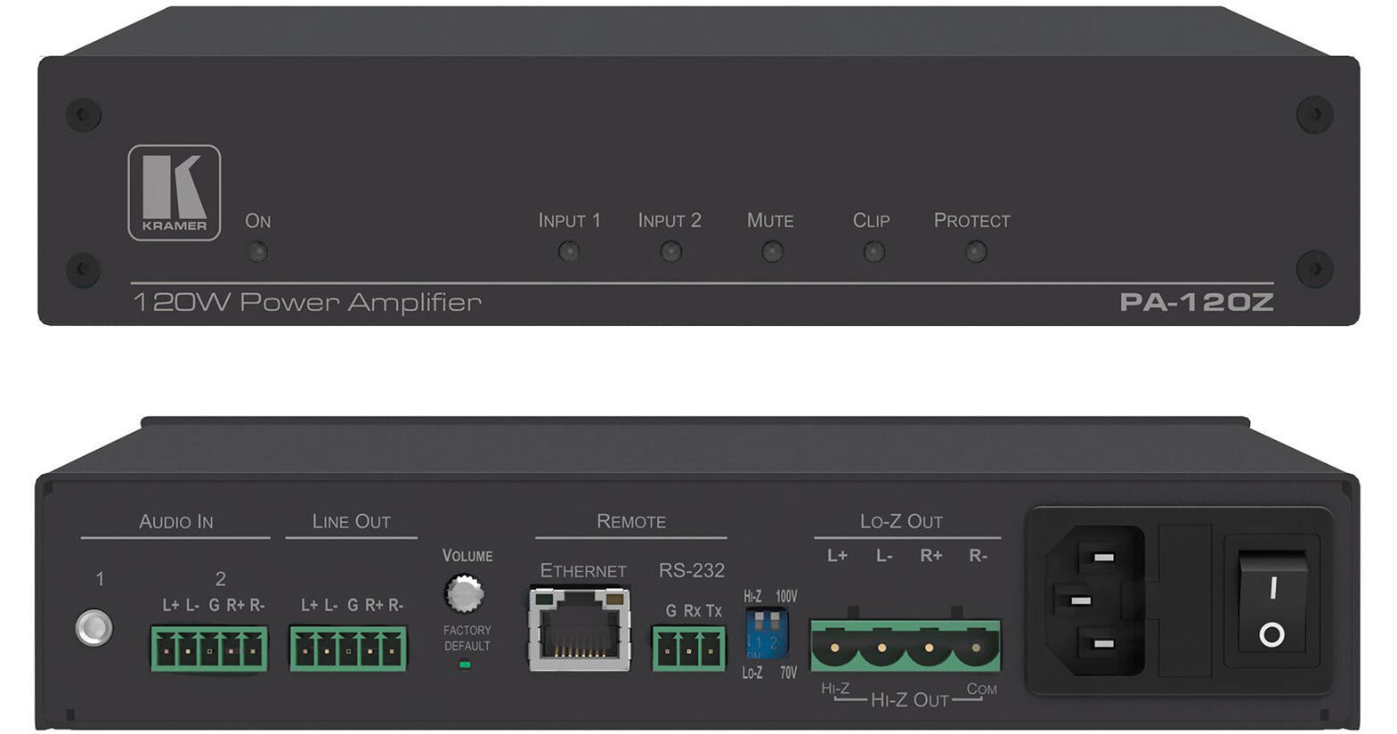 Kramer PA120Z Power Amplifier PA120Z B&H Photo Video