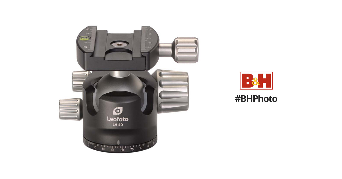 Leofoto LH-40 Low Profile Ball Head with Quick Release Plate (Black)