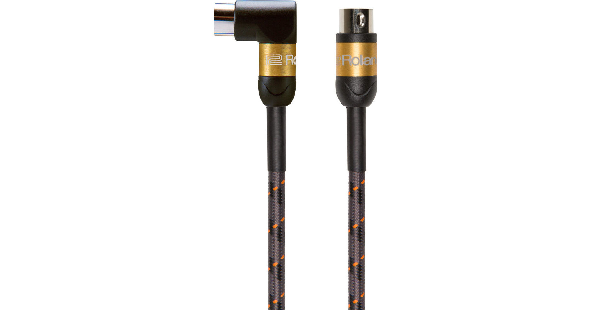 Roland RMIDI-G15A Gold Series Straight to Right Angle MIDI Cable 15/'