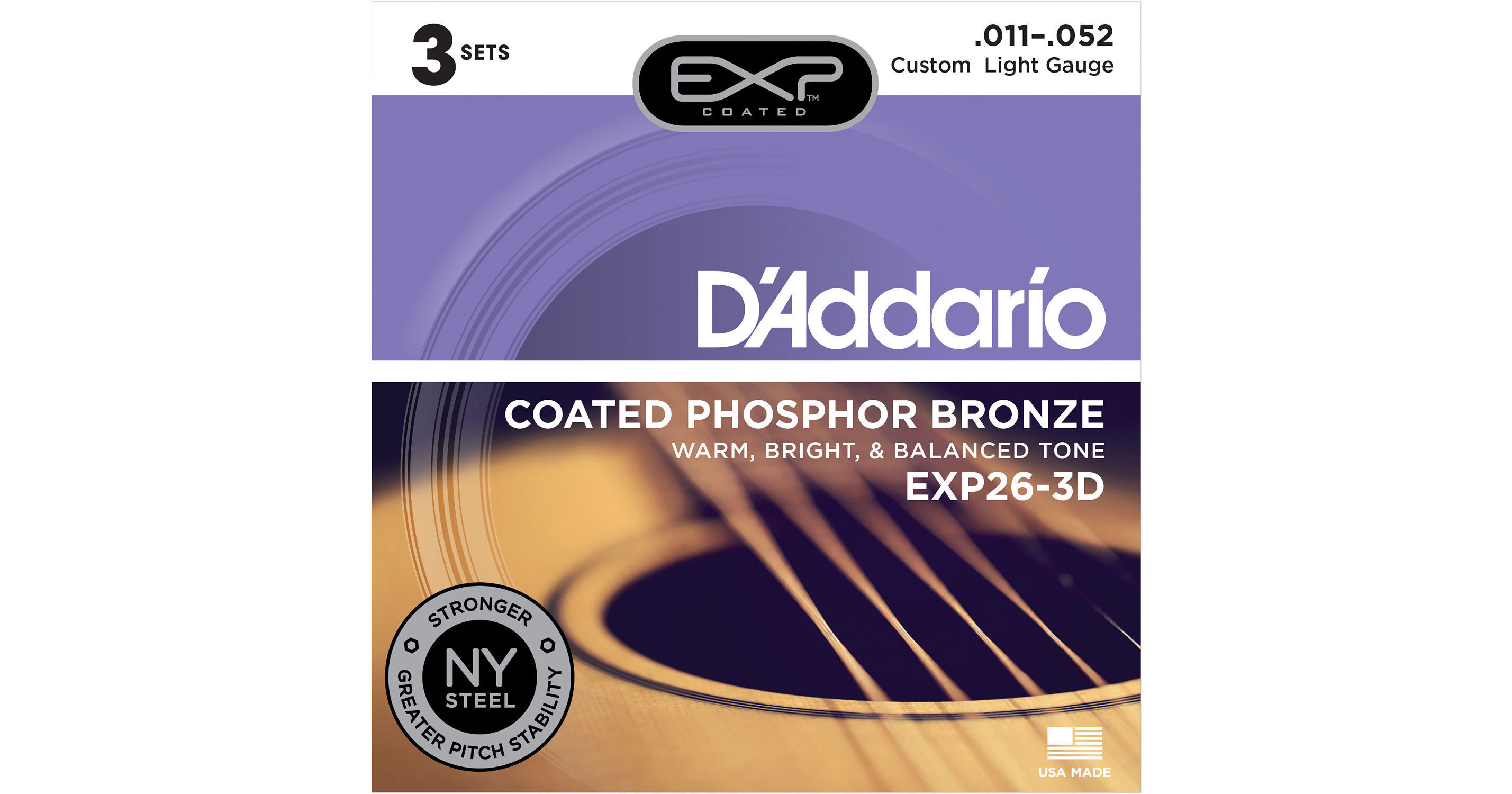 D'Addario EXP26 Custom Light Coated Phosphor Bronze EXP263D B&H
