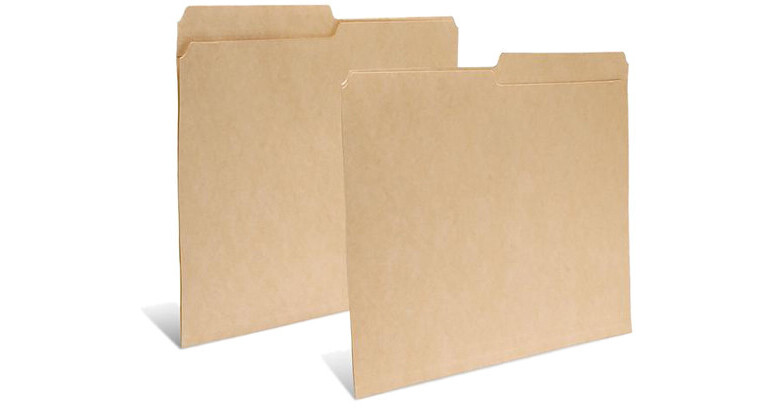 Print File Legal Size Folder With 1 Reinforced Half Tab