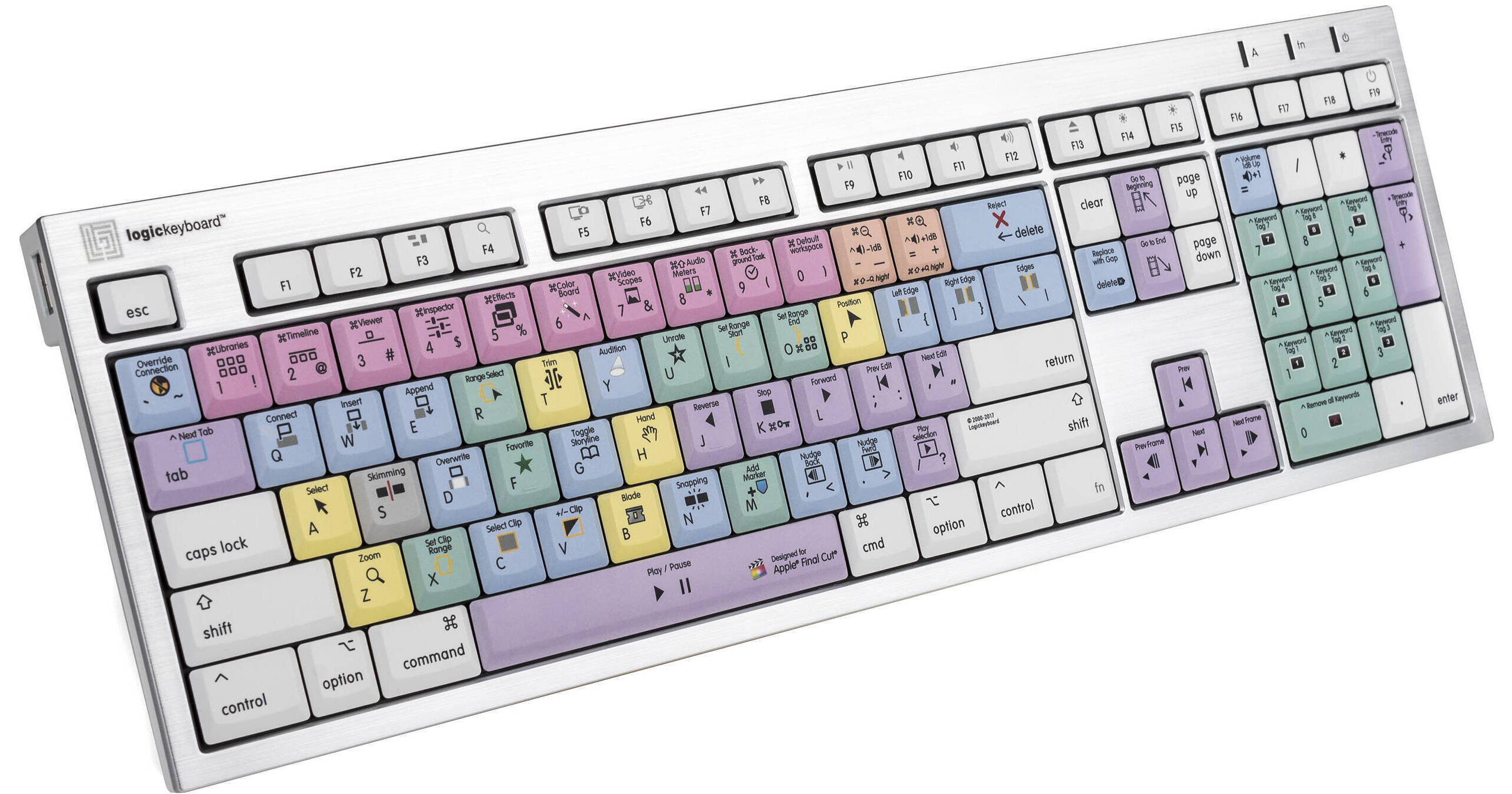 Logickeyboard ALBA Mac Final Cut Pro X Keyboard (American English)