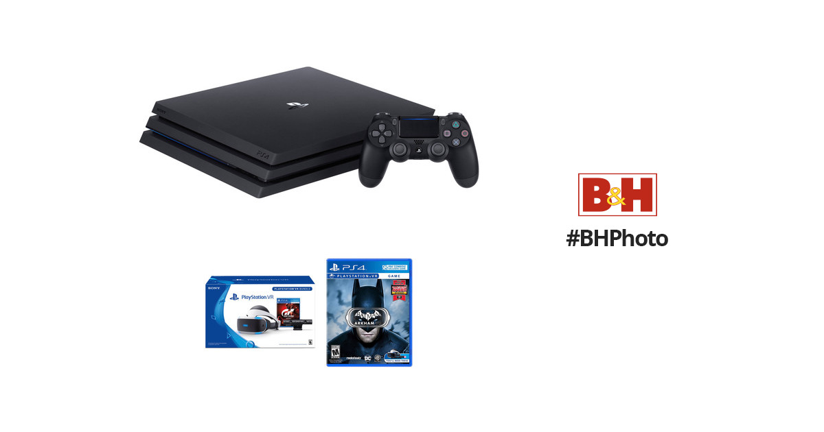  PlayStation VR Bundle (3 Items)- Gran Turismo Sport Bundle,  PlayStation Move Motion Controllers - Two Packs, and PSVR Batman: Arkham VR  - PlayStation 4 (Game Disc) : Videojuegos